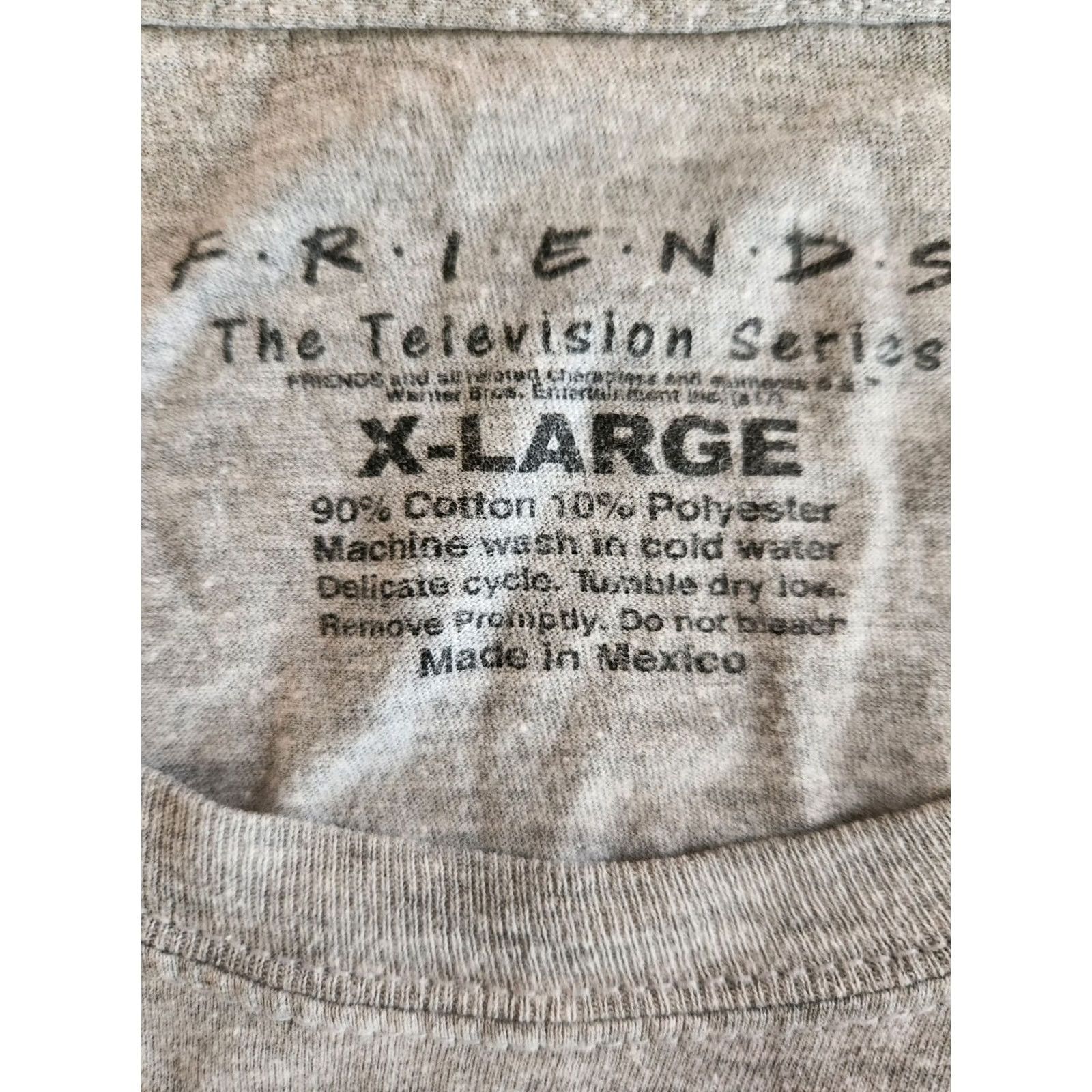 Vintage FRIENDS Central Perk T-Shirt Adult XL Gray Soft Short Sleeve Size US XL / EU 56 / 4 - 2 Thumbnail