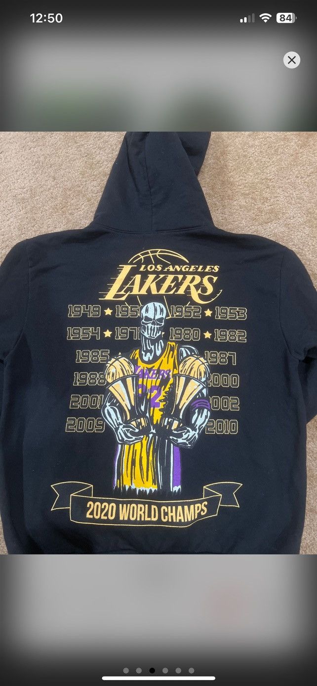 image of Warren Lotas Lakers Hoodie in Black, Men's (Size Medium)