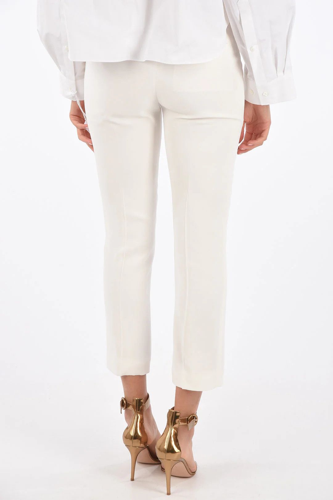 Alexander McQueen og1mm0426 Concealed Closure Pant in White Size 30" / US 8 / IT 44 - 2 Thumbnail
