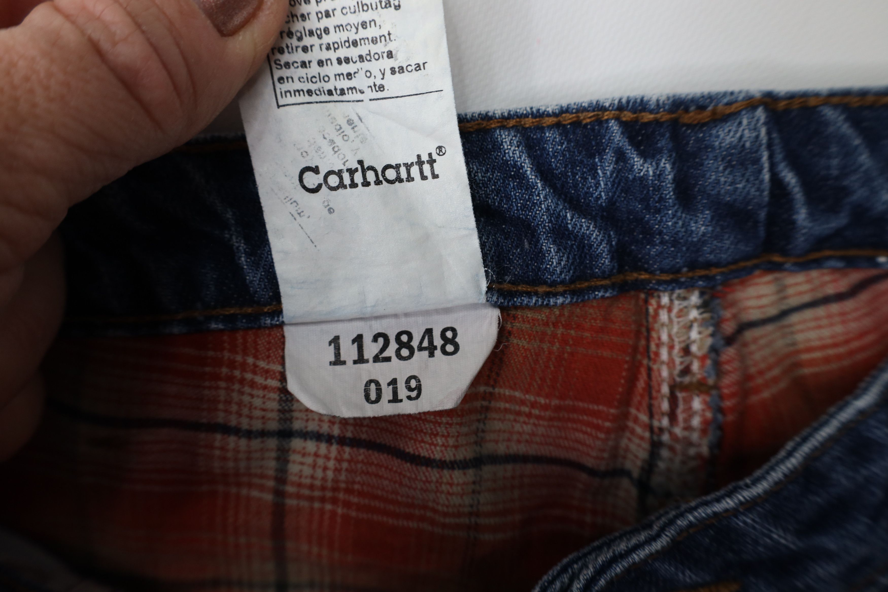 Carhartt Vintage Y2K Carhartt Lined Wide Leg Dungaree Jeans Blue Size 38" / US 16 / IT 52 - 9 Thumbnail
