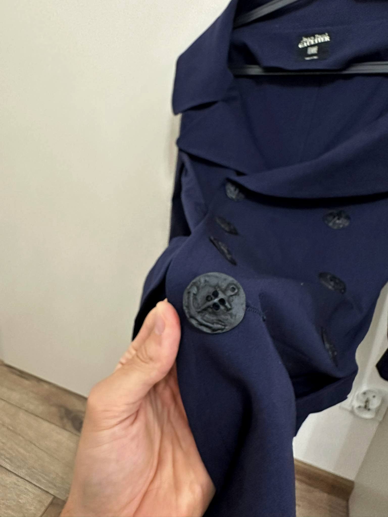 Jean Paul Gaultier Vintage 90s Jean Paul Gaultier Femme Trench Coat Navy Size M / US 6-8 / IT 42-44 - 5 Thumbnail