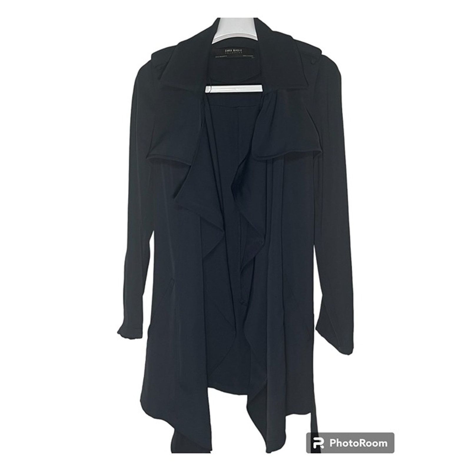 Zara Zara Basic Navy Wrap Cardigan Tie Waist Women's Size XS USED Size XS / US 0-2 / IT 36-38 - 1 Thumbnail