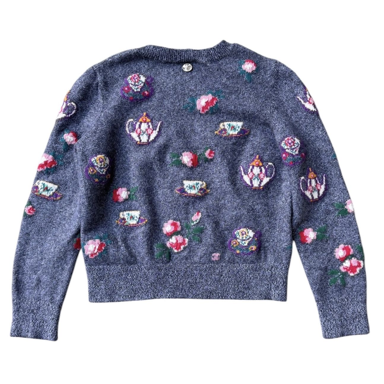Chanel Chanel Gray Cashmere Sweater with Cute Teapot Design Size M / US 6-8 / IT 42-44 - 5 Thumbnail