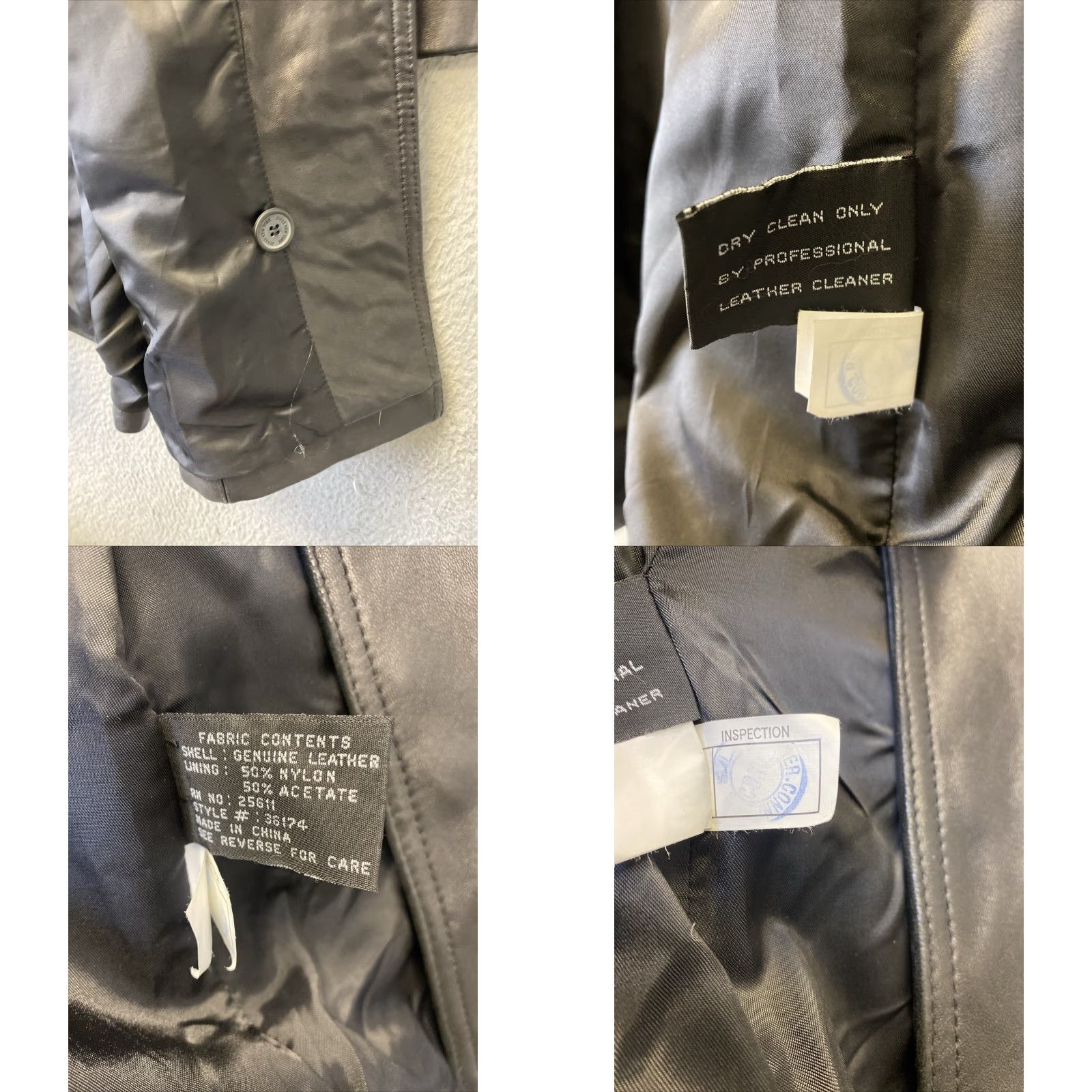 Jones New York VINTAGE Jones New York Women's Trench Coat Leather M Black Solid 51-68 Trench Coat Womens M Black 90s? Size M / US 6-8 / IT 42-44 - 8 Thumbnail