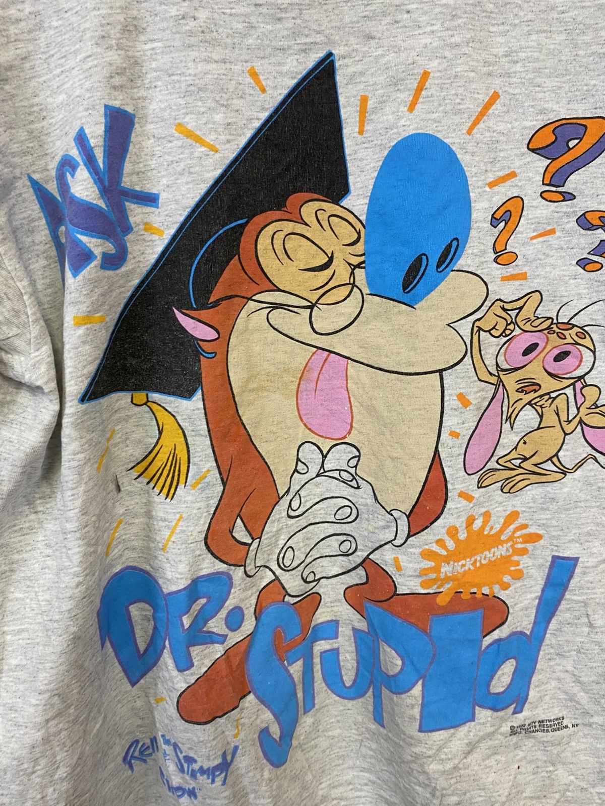 Anvil Anvil 1992 MTV Ren & Stimpy Ask Dr Stupid T-Shirt Size US M / EU 48-50 / 2 - 8 Thumbnail