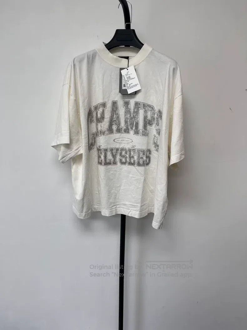 Balenciaga Balenciaga Letter Pattern Printed Round Neck Casual Short Size US M / EU 48-50 / 2 - 1 Thumbnail