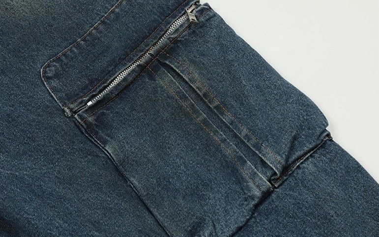 Japanese Brand × Vintage Outdoor retro faded dirty pleated cargo jeans pants Size US 30 / EU 46 - 8 Thumbnail