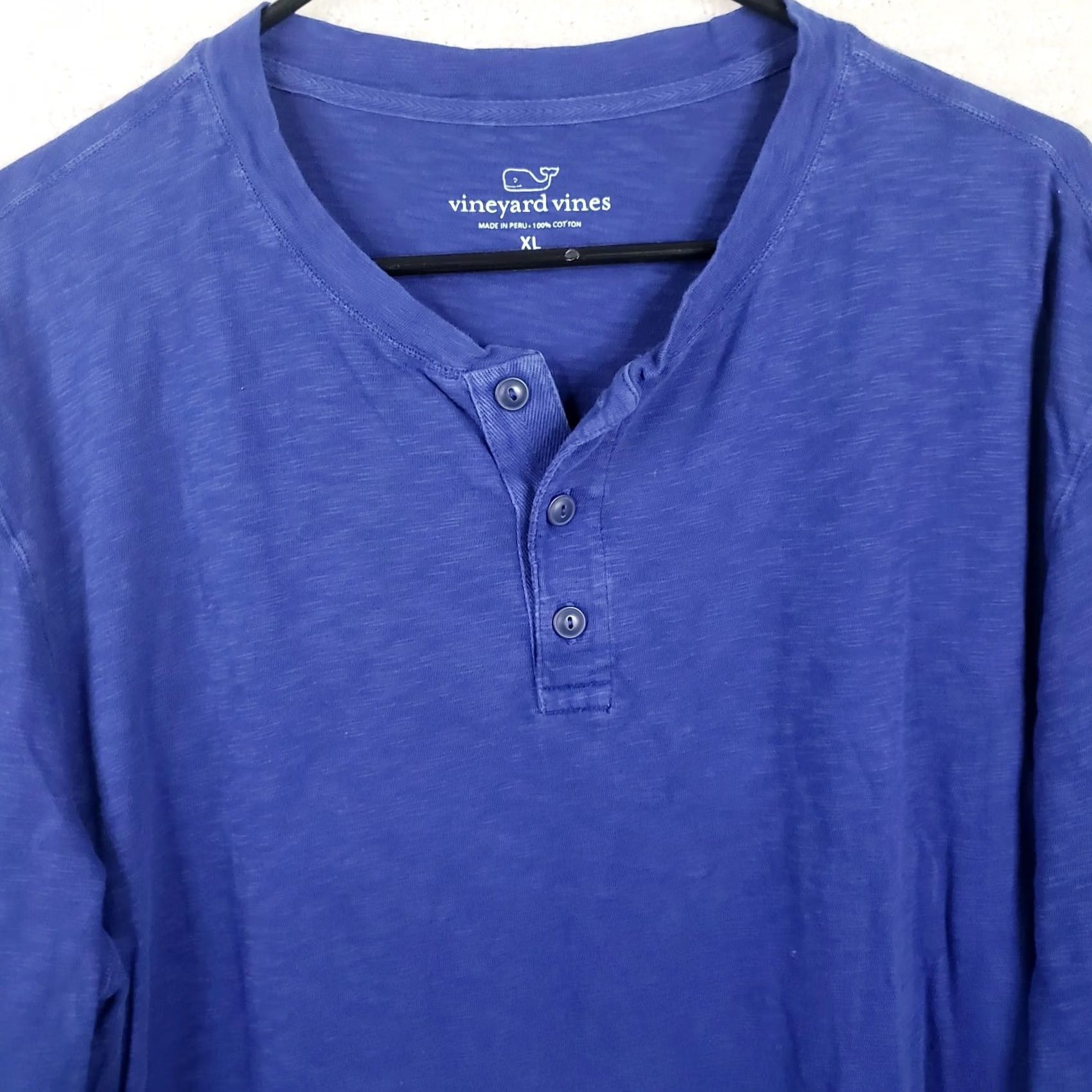 Vineyard Vines Vineyard Vines Men's Henley Shirt XL Blue Whale Long Sleeve T-Shirt Men Size US XL / EU 56 / 4 - 3 Thumbnail