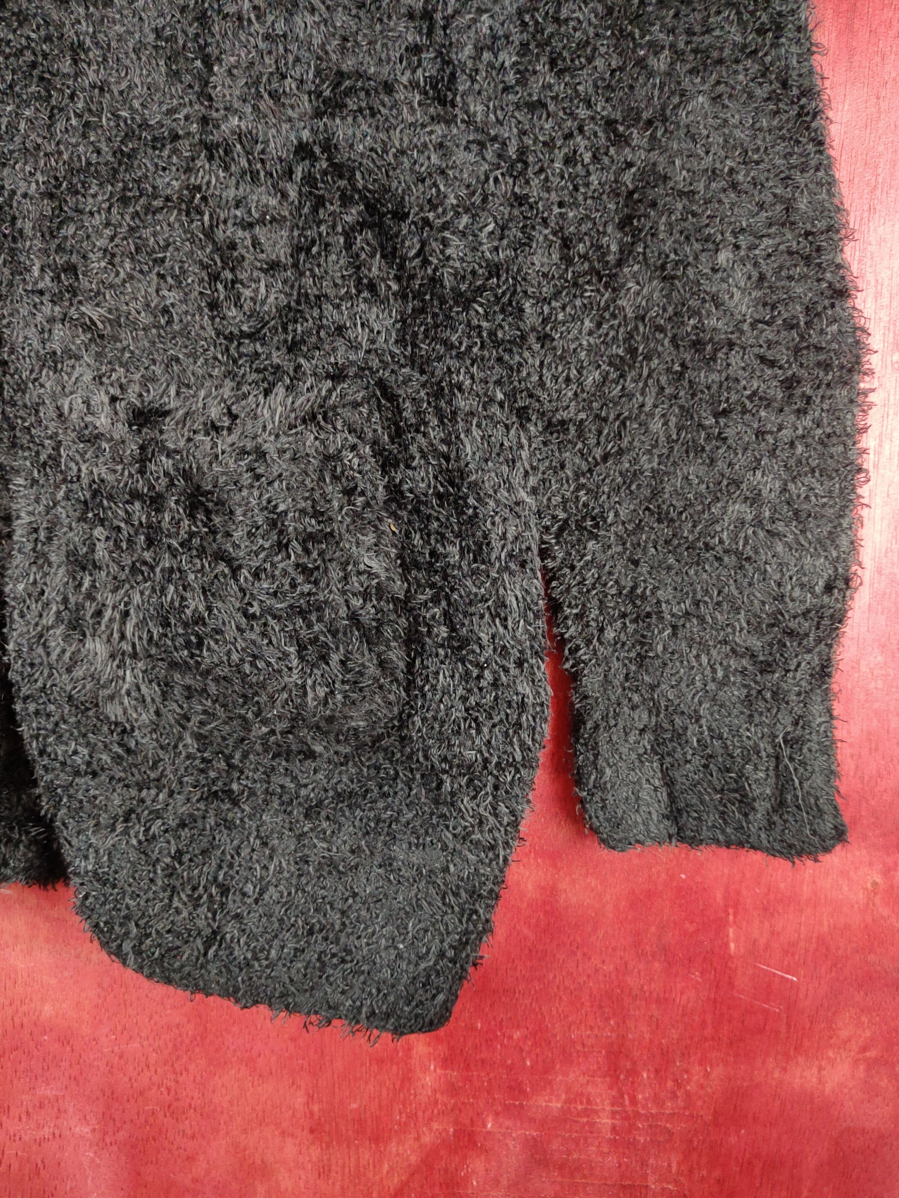 Homespun Knitwear Cinema Club Black Fur Mohair Knitwear Cardigan #S2179 Size US L / EU 52-54 / 3 - 6 Thumbnail