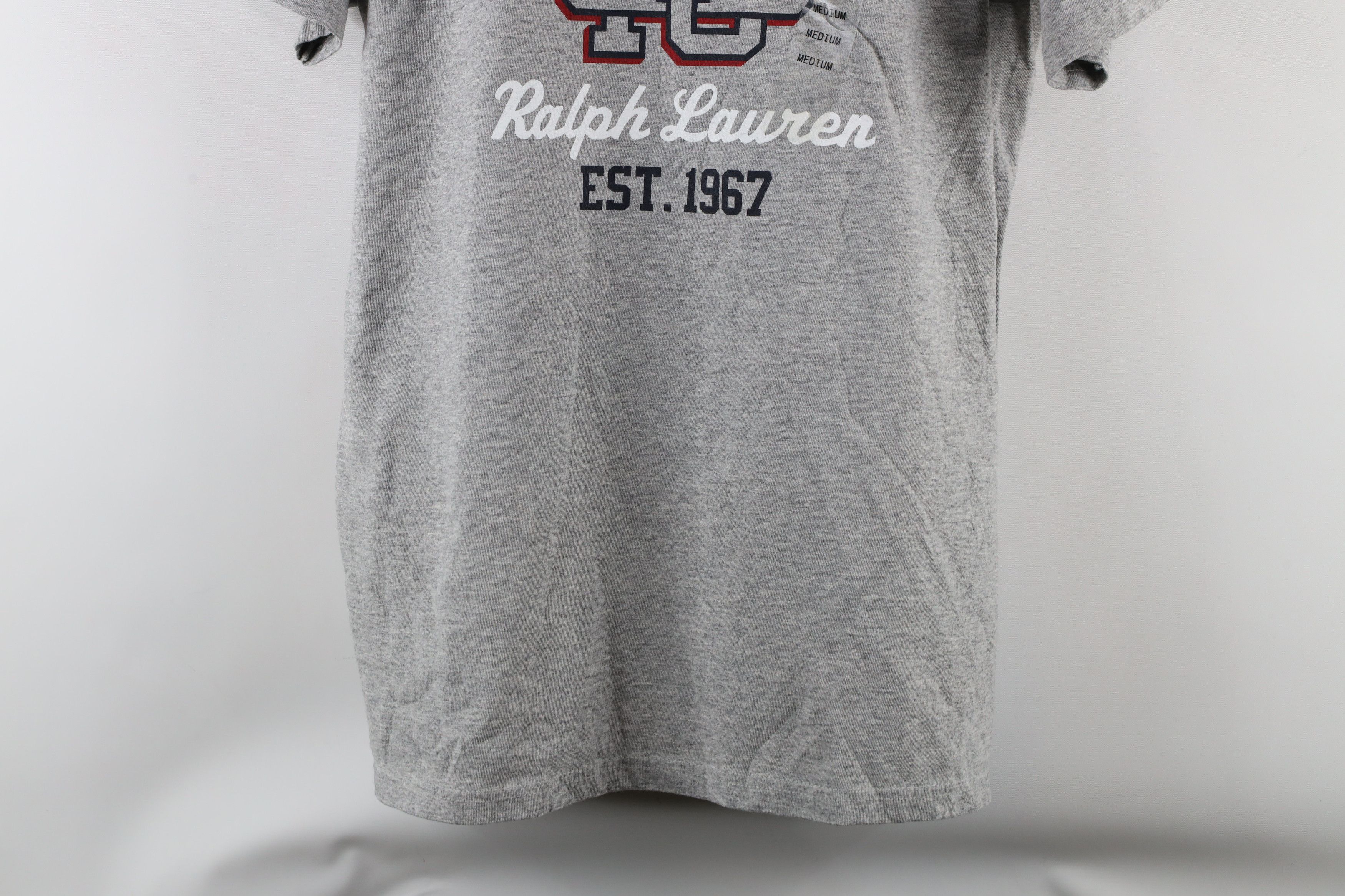 Ralph Lauren × Vintage Deadstock Vintage 90s Ralph Lauren Spell Out T-Shirt Gray Size US M / EU 48-50 / 2 - 3 Thumbnail