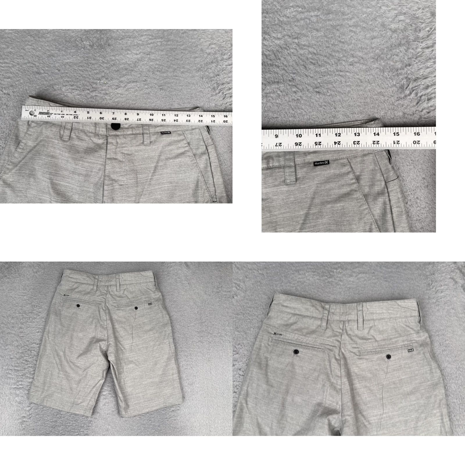 Hurley Hurley Shorts Mens 28 Gray Chino Flat Front 10 Inseam Quick Dry H2O-Dri Summer Size US 28 / EU 44 - 9 Thumbnail