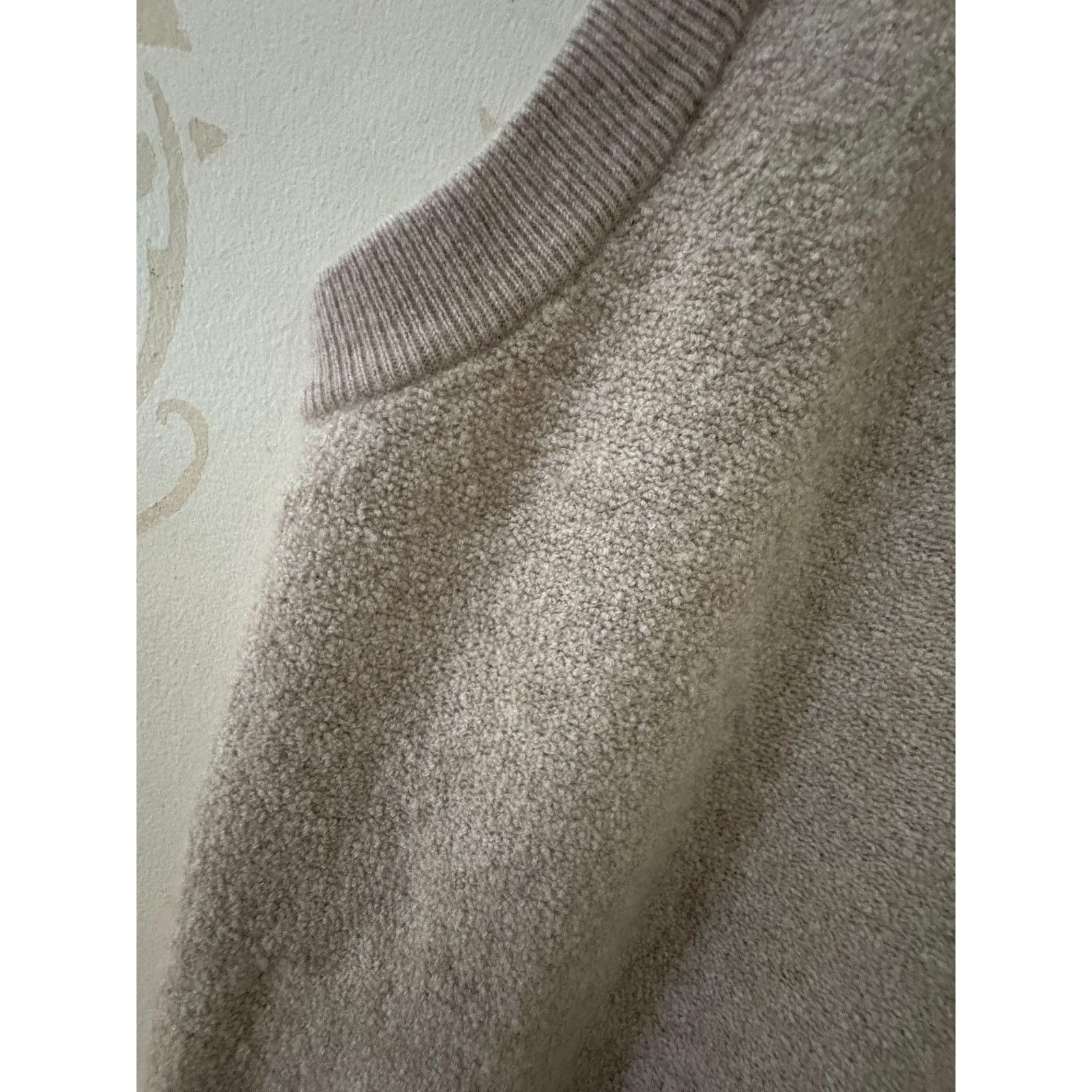Agnona Men's L Agnona 100% Cashmere Beige Sweater Size US XL / EU 56 / 4 - 5 Thumbnail