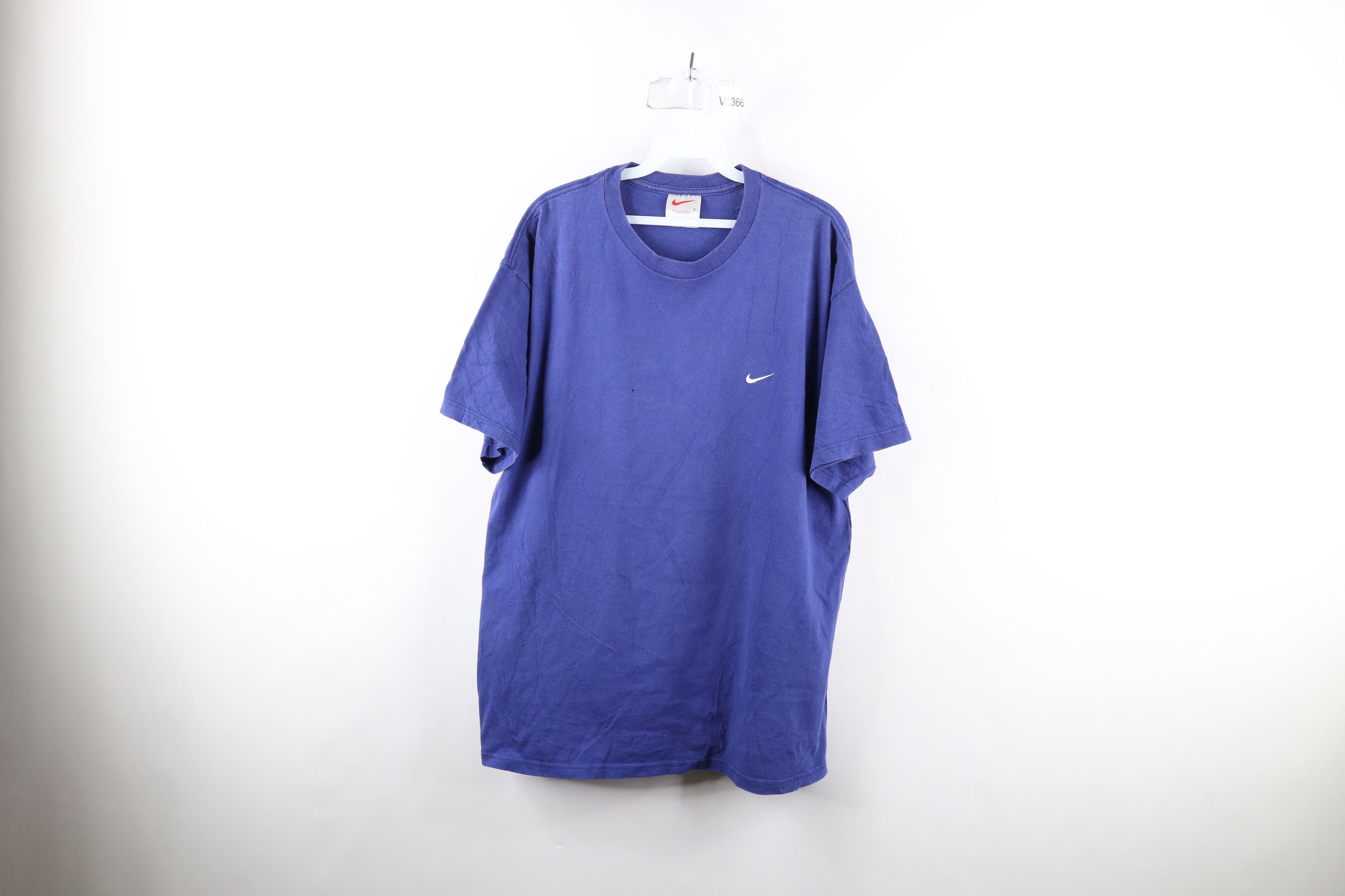 Nike Vintage 90s Nike Travis Scott Mini Swoosh T-Shirt Blue USA Size US L / EU 52-54 / 3 - 1 Thumbnail