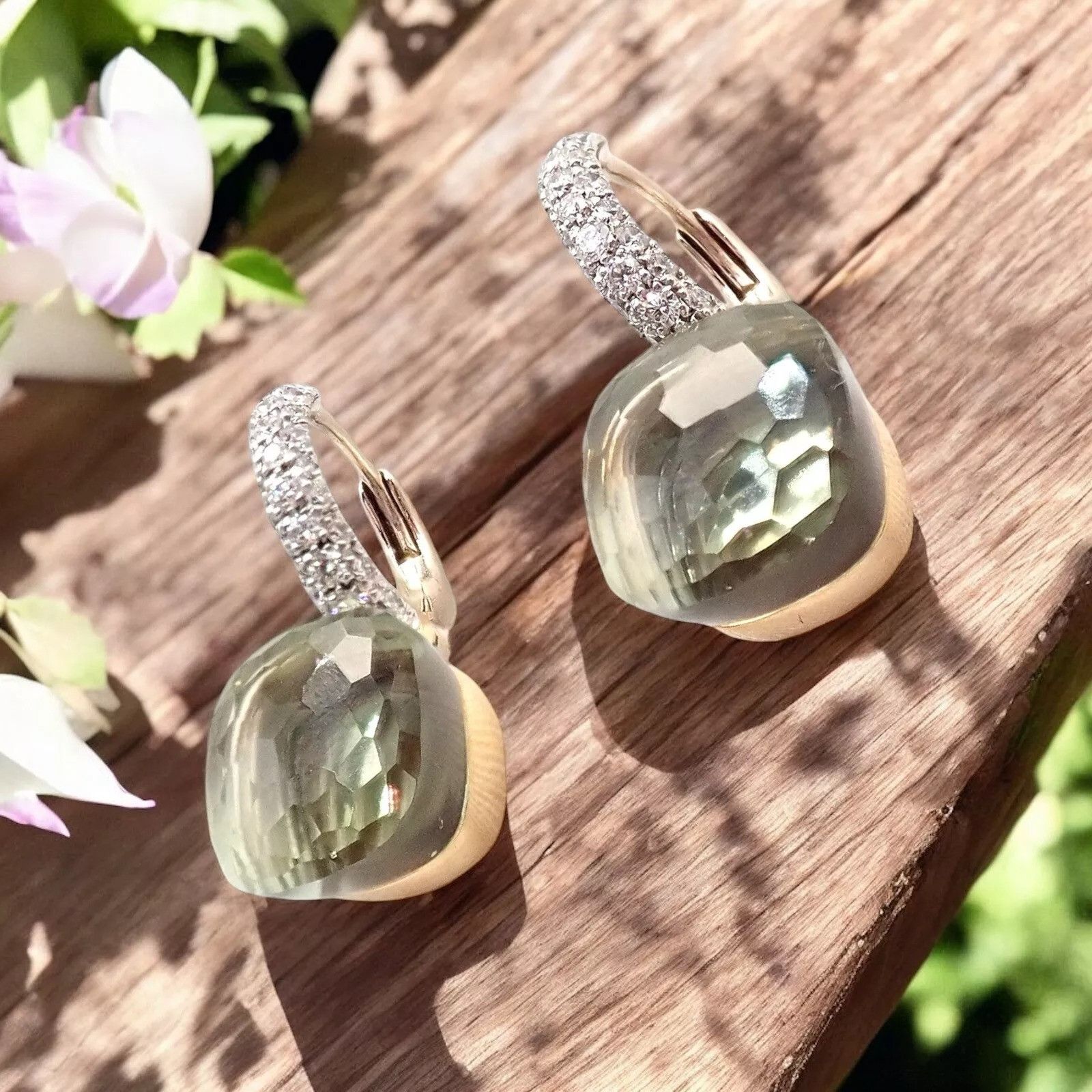Pomellato Pomellato Nudo 18k Diamond Prasiolite Earrings Size ONE SIZE - 2 Thumbnail