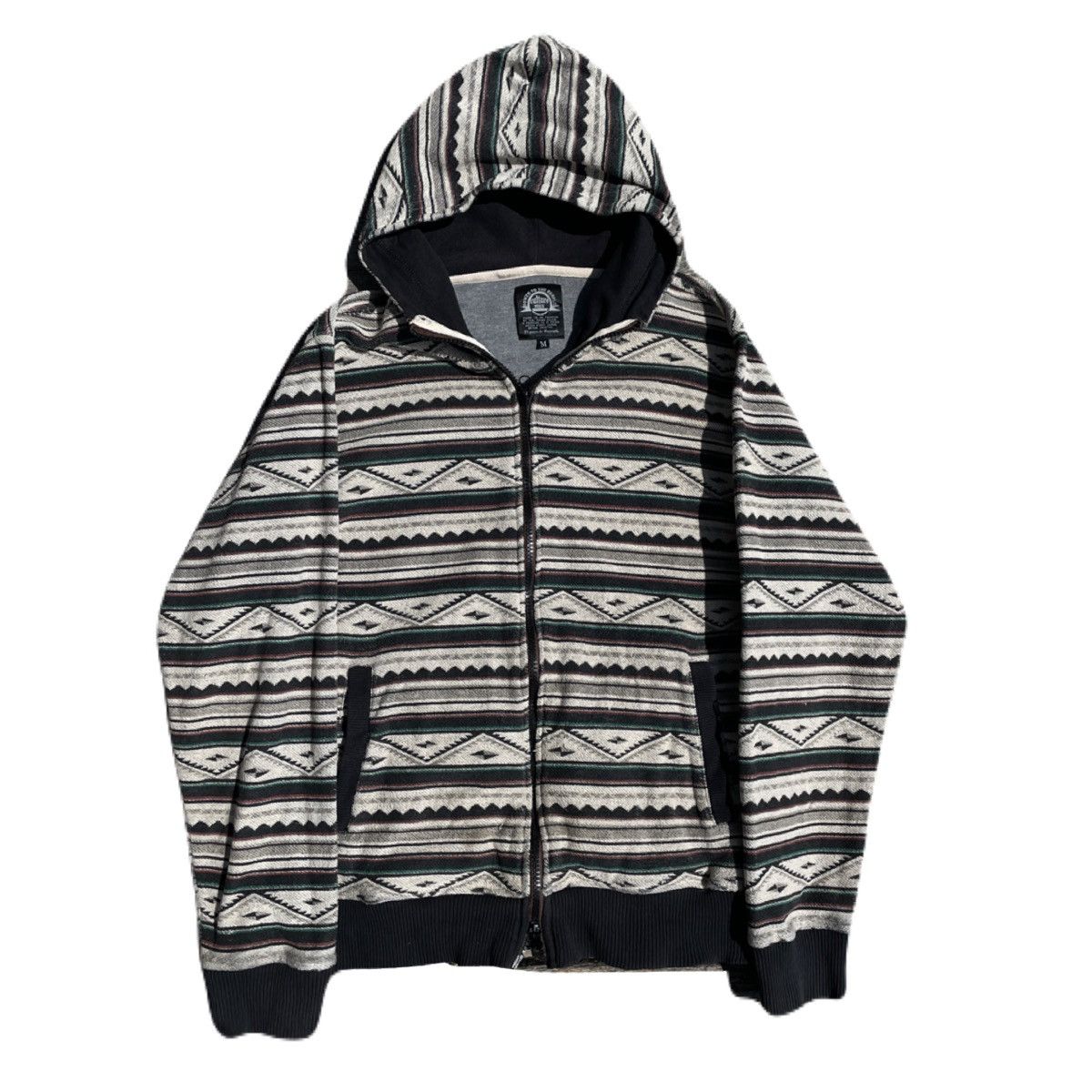 If Six Was Nine 2000s Japanese archive Tribal Pattern Zip-Up Hoodie Y2K Size US S / EU 44-46 / 1 - 2 Thumbnail