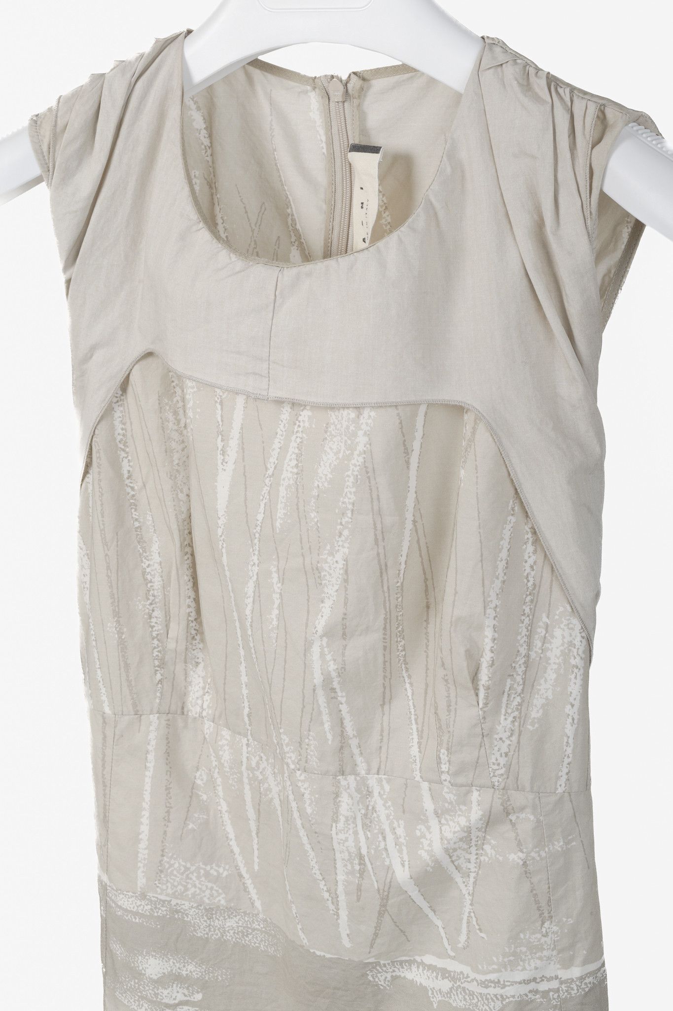 Marni Marni Beige Ochre Yellow Print Tie-Back Blouse Size M / US 6-8 / IT 42-44 - 3 Thumbnail