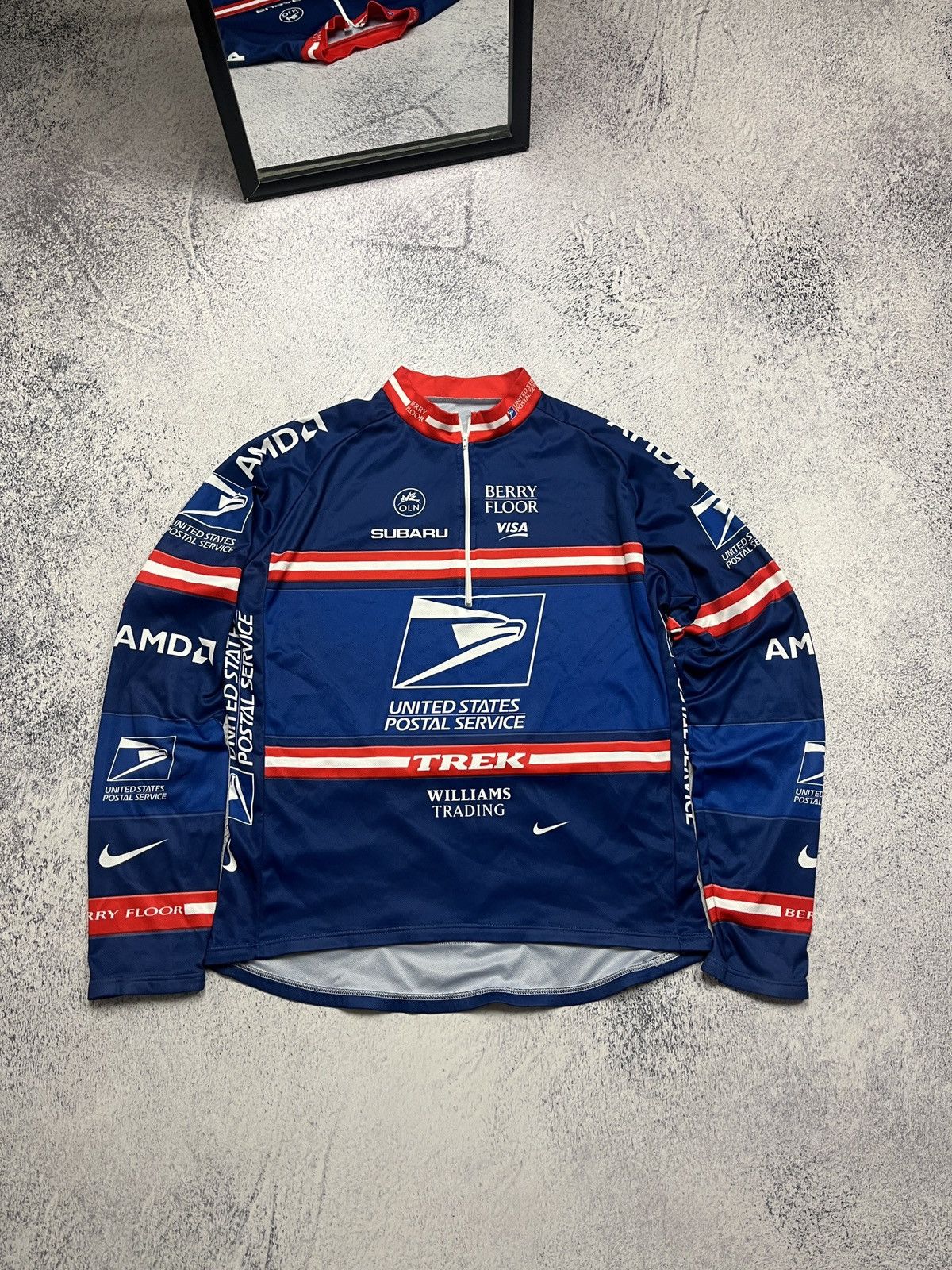 Nike Nike USPS Tour de France Lance Armstrong Team Cycling Jersey Size US XXL / EU 58 / 5 - 1 Thumbnail