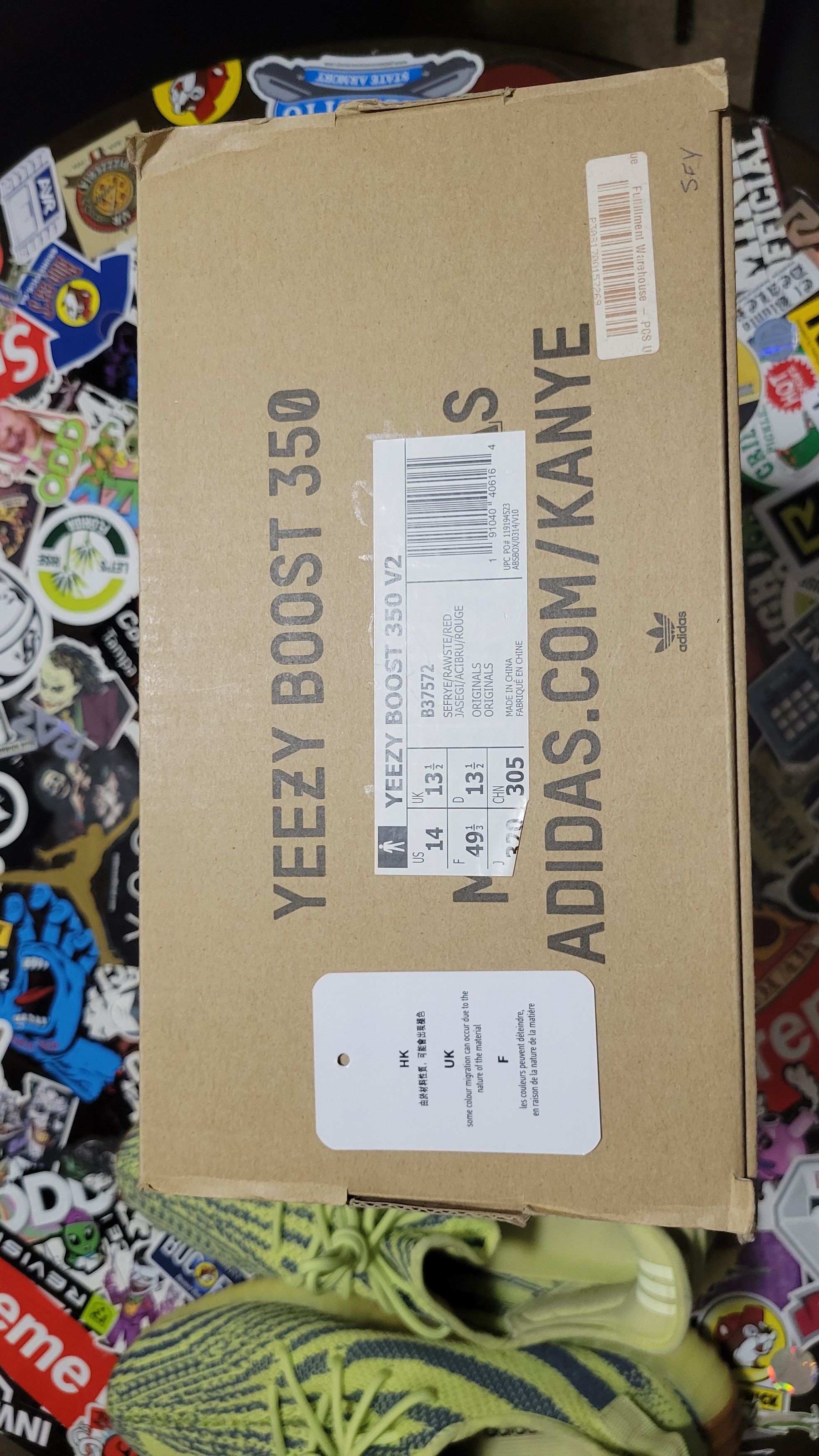 Yeezy Yeezy Boost 350 V2 “Semi Frozen Yellow” – Size 14 Size US 14 / EU 47 - 7 Thumbnail