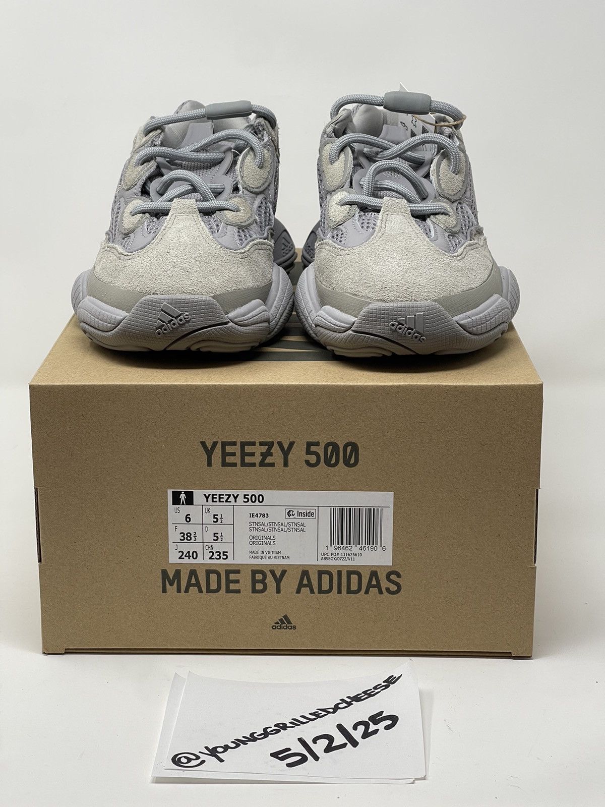 Adidas × Yeezy DEADSTOCK Yeezy 500 Stone Salt Size 6 Size US 6 / EU 39 - 2 Thumbnail