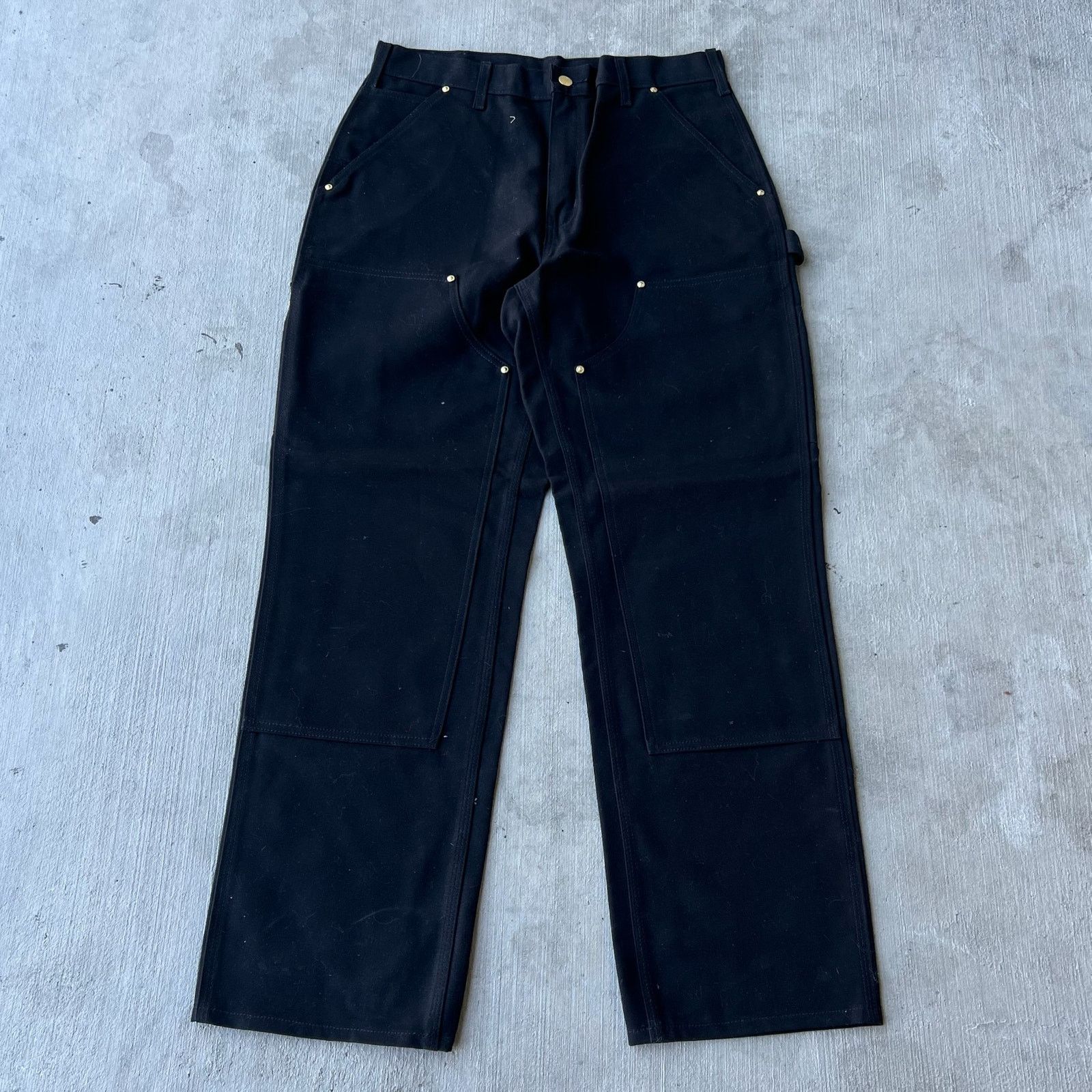 Carhartt × Vintage Carhartt black double knee work wear carpenter pants Size US 32 / EU 48 - 1 Thumbnail