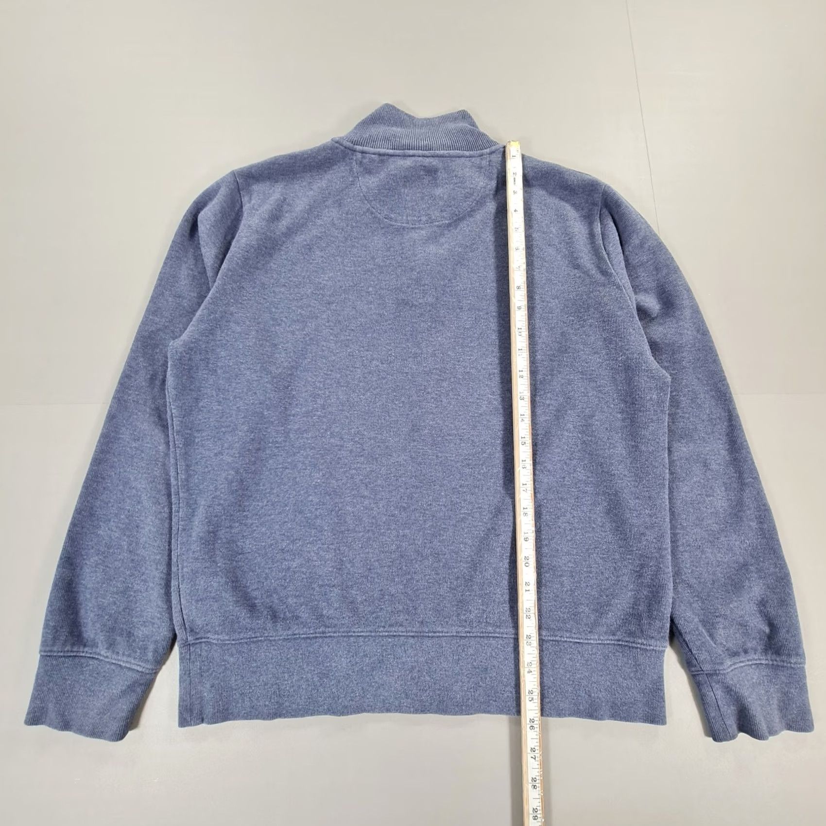Gant Gant Mens Jumper Blue Large Quarter Zip Mock Neck 1/2 Zip 100% Cotton Knit Pullover Casual City Retro Designer Size US M / EU 48-50 / 2 - 6 Thumbnail