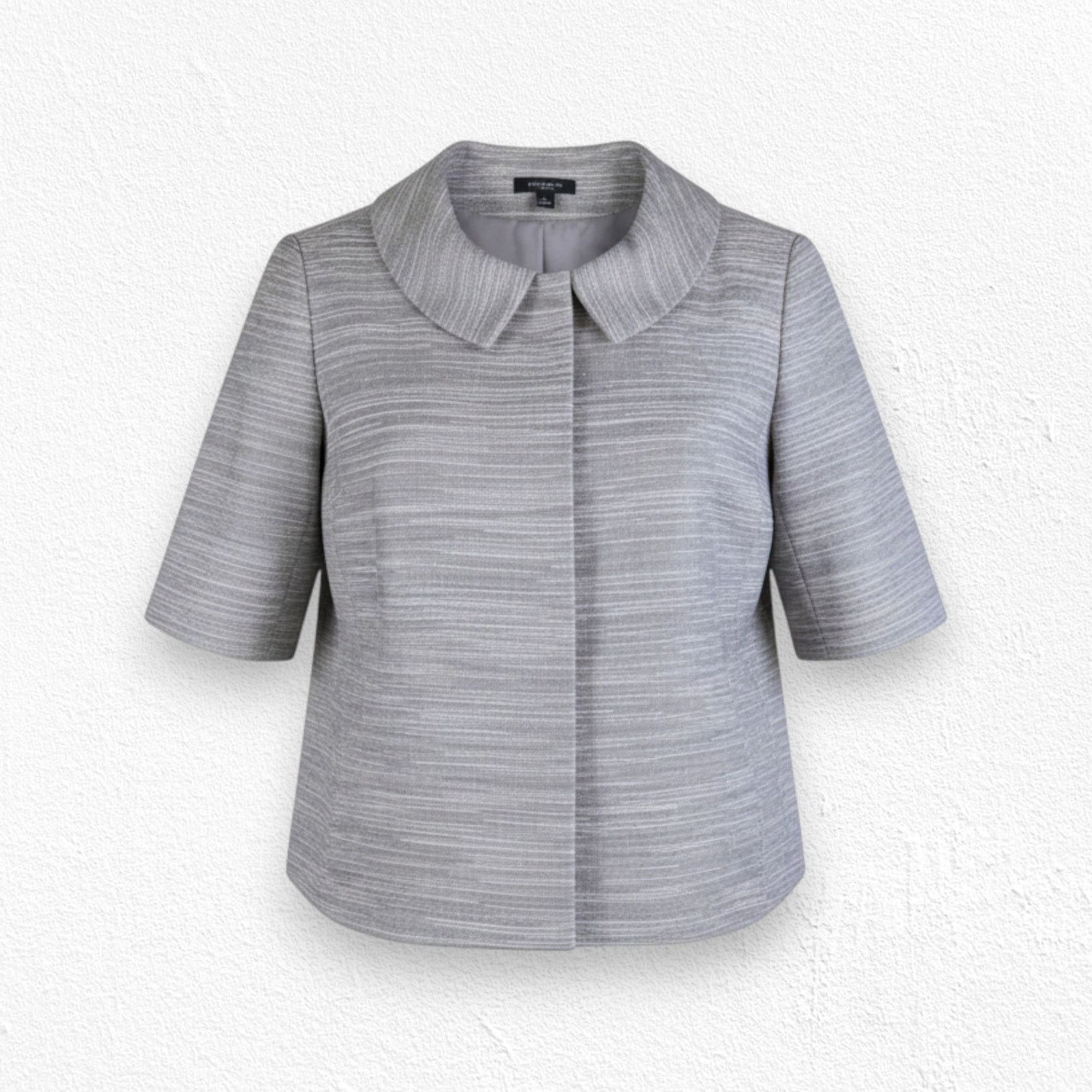 Ann Taylor Ann Taylor Silver Metallic Tweed Blazer Size Large Size L / US 10 / IT 46 - 1 Thumbnail