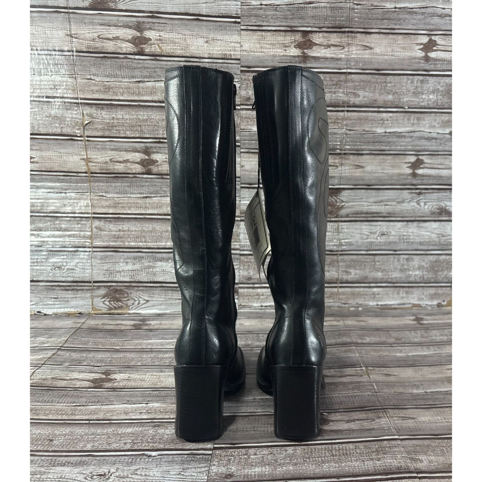 Frye Frye Conrad Swirl Stitch Embroidered Tall Knee Boots Size 6. Size US 6.5 / IT 36.5 - 3 Thumbnail