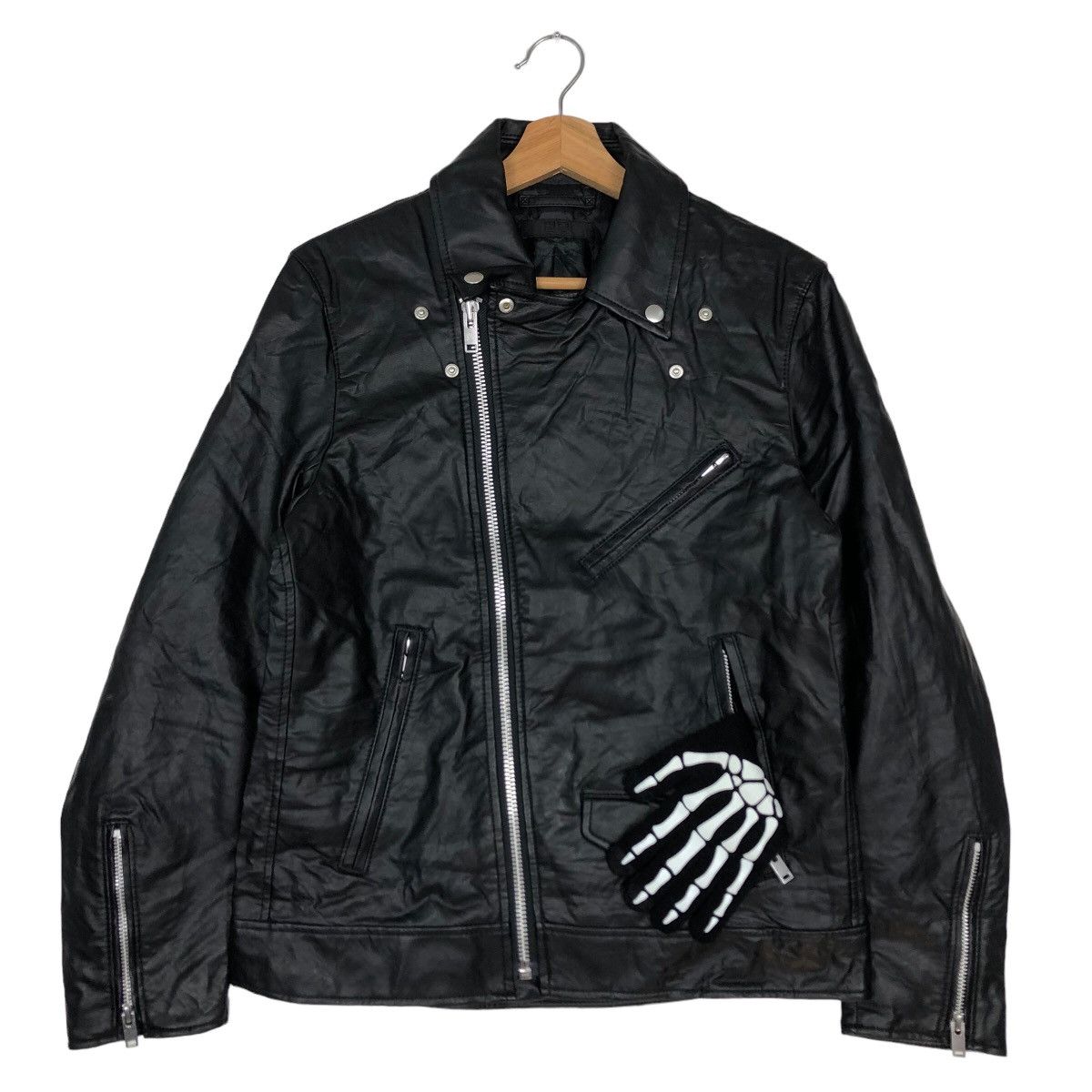 Japanese Brand 🔥Bondage Design Soft Leather Bomber Jacket Uniqlo Japan Size US M / EU 48-50 / 2 - 2 Thumbnail