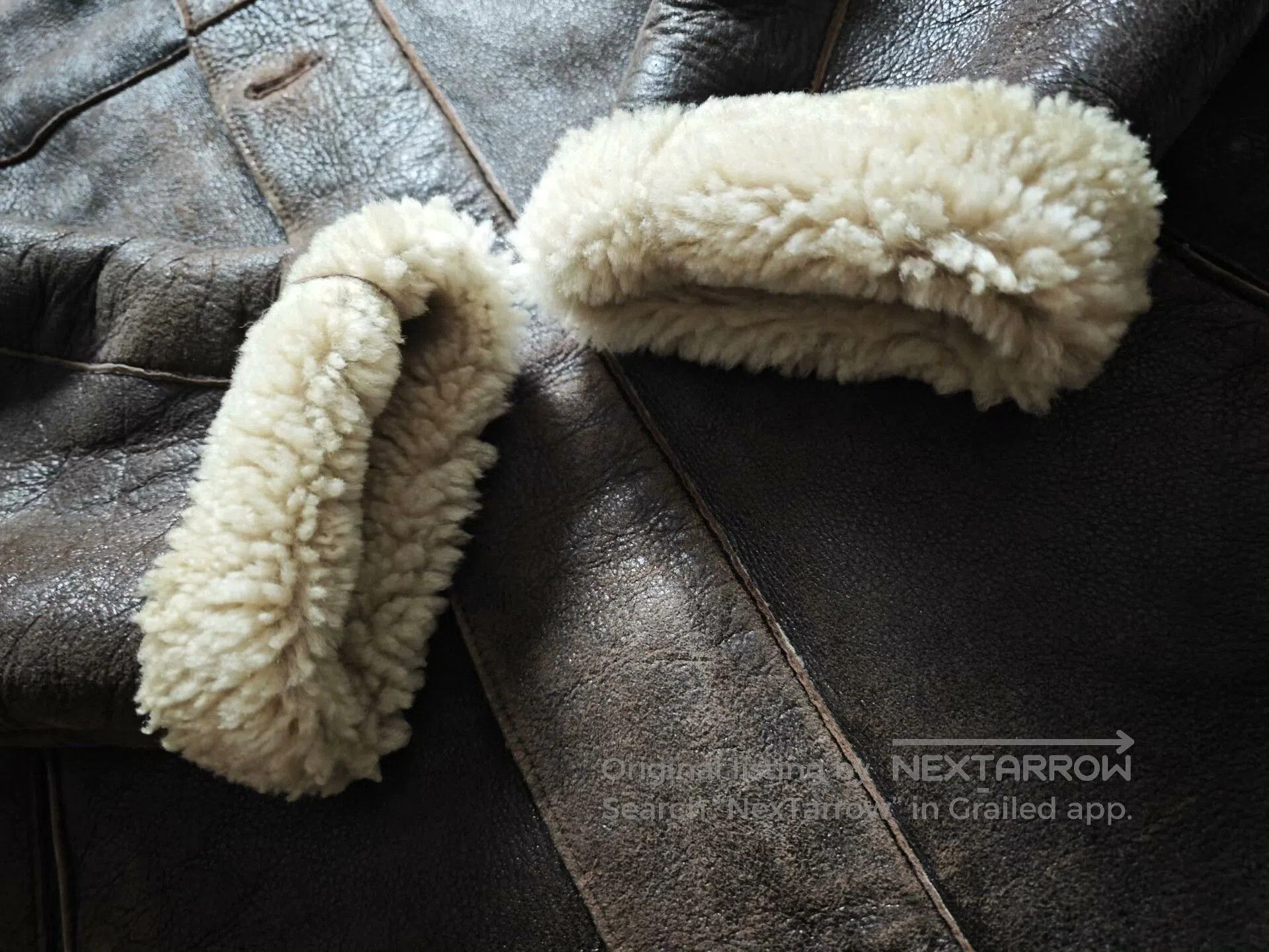 Timberland long leather shearling coat for winter. Size US M / EU 48-50 / 2 - 3 Thumbnail