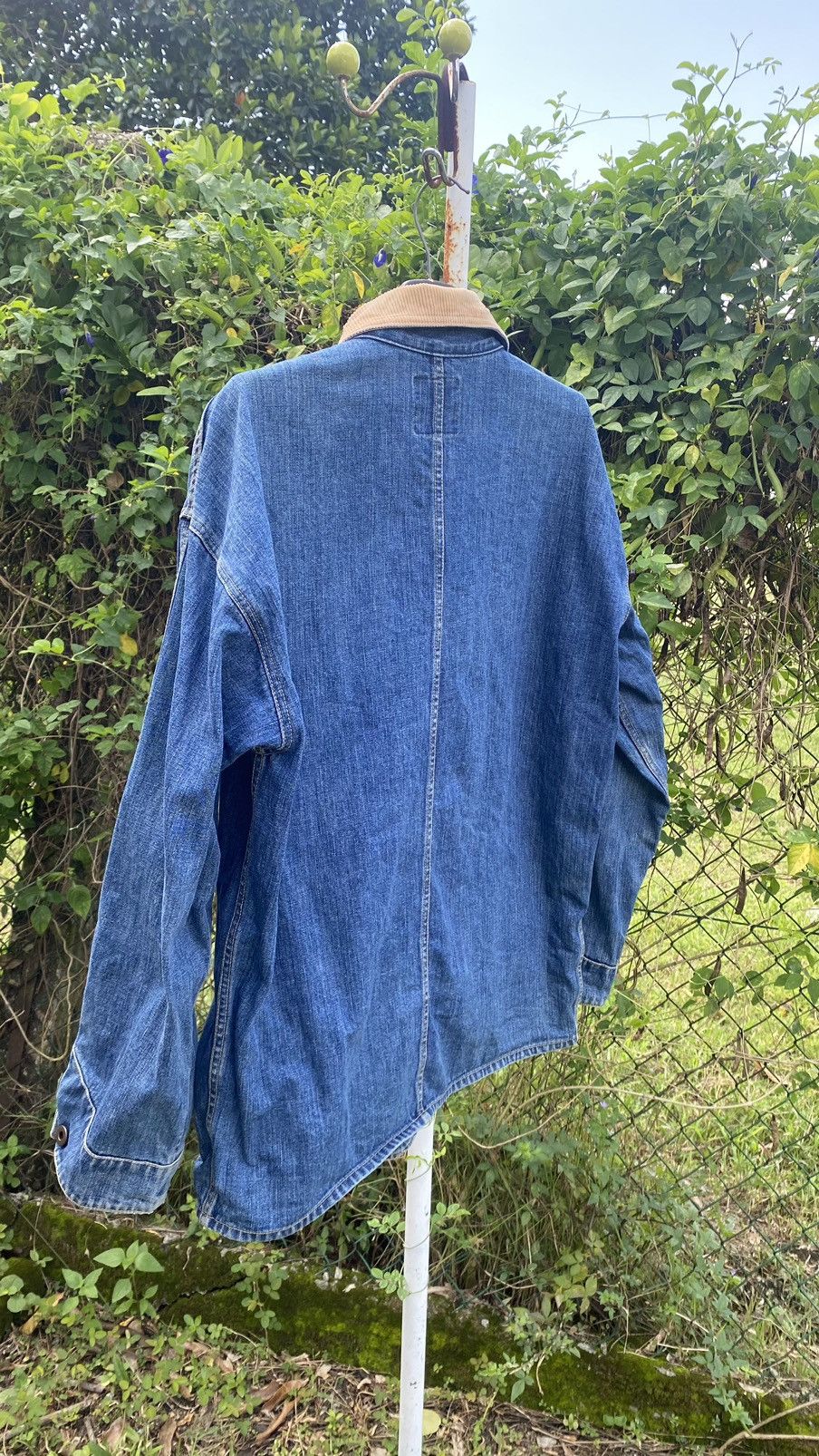 Vintage Denim Work Jacket w/Corduroy Collar–Rare Graffiti Logo Tag Size US XL / EU 56 / 4 - 13 Thumbnail