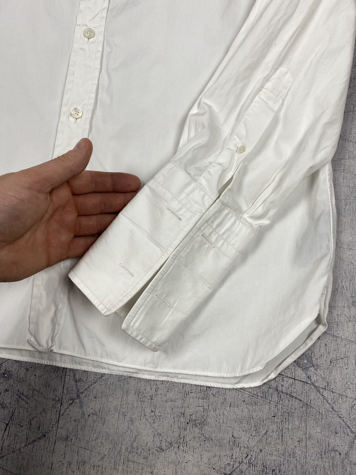 Tom Ford Tom Ford Cufflinks White Cotton Button Up Shirt Size US L / EU 52-54 / 3 - 8 Thumbnail