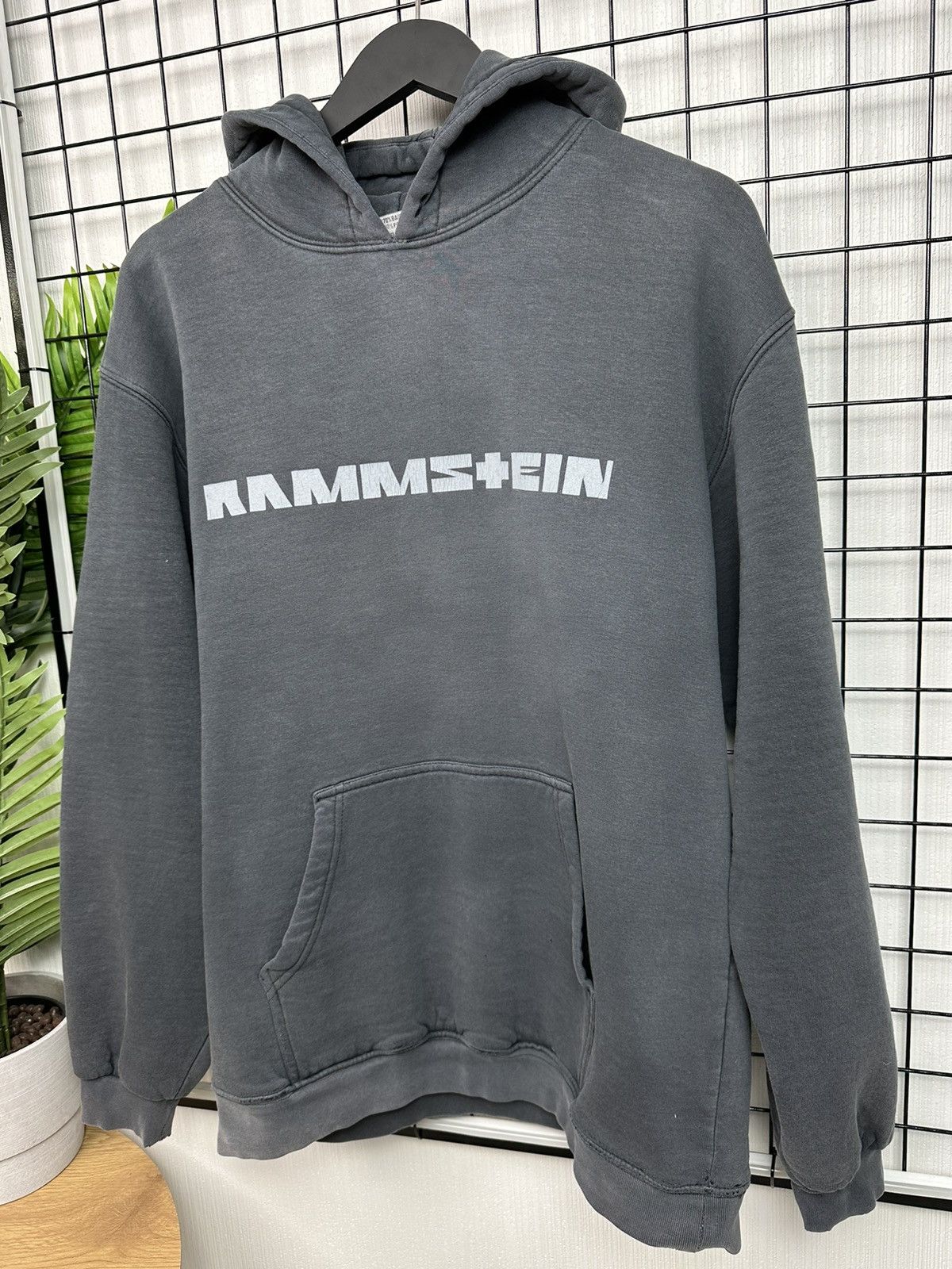 Band Tees × Vintage Rammstein Big Logo Vintage Hoodie Men L size Grey y2k Size US L / EU 52-54 / 3 - 4 Thumbnail