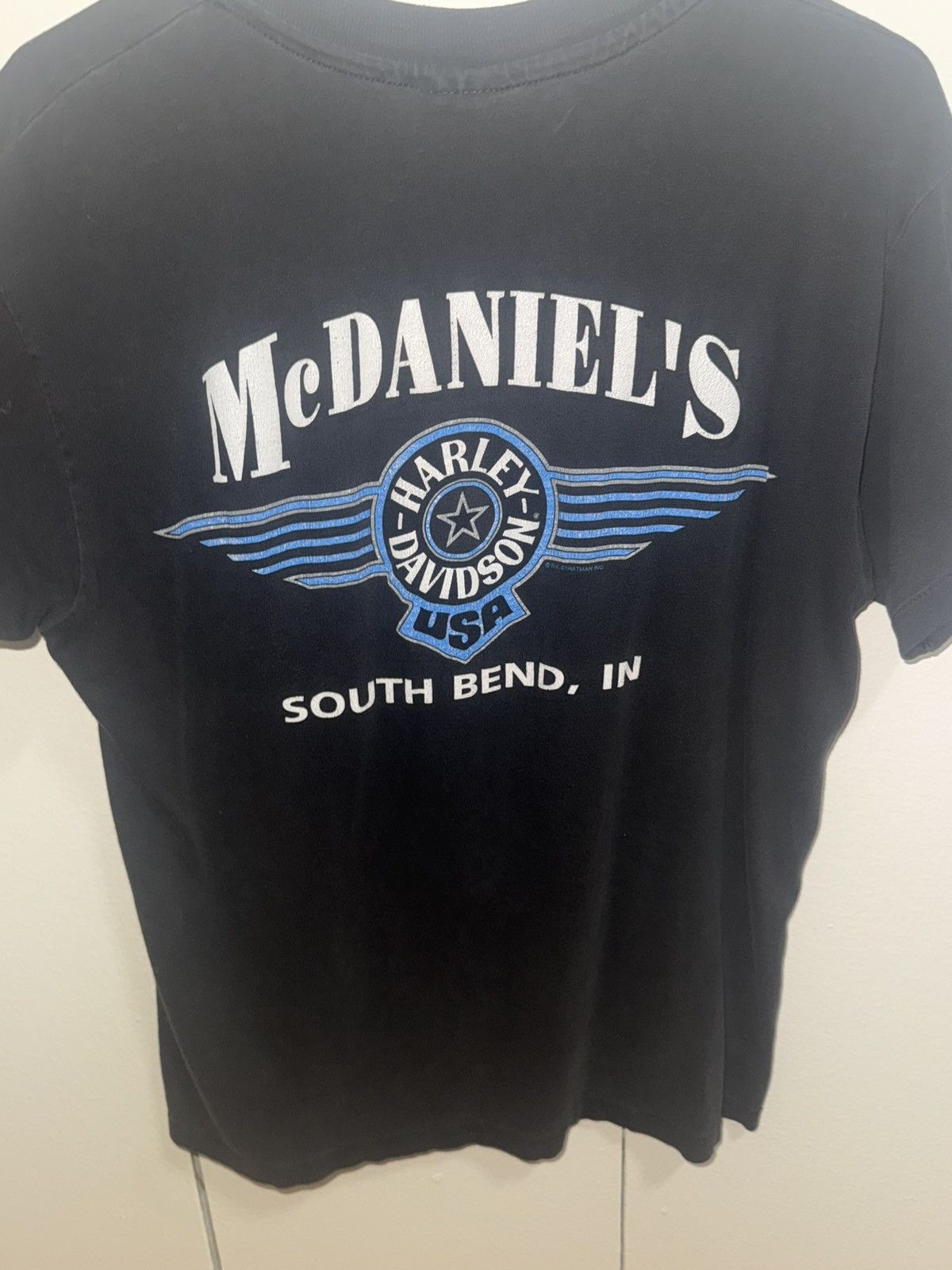 Harley Davidson Vintage Blue flame harley Size US M / EU 48-50 / 2 - 4 Thumbnail