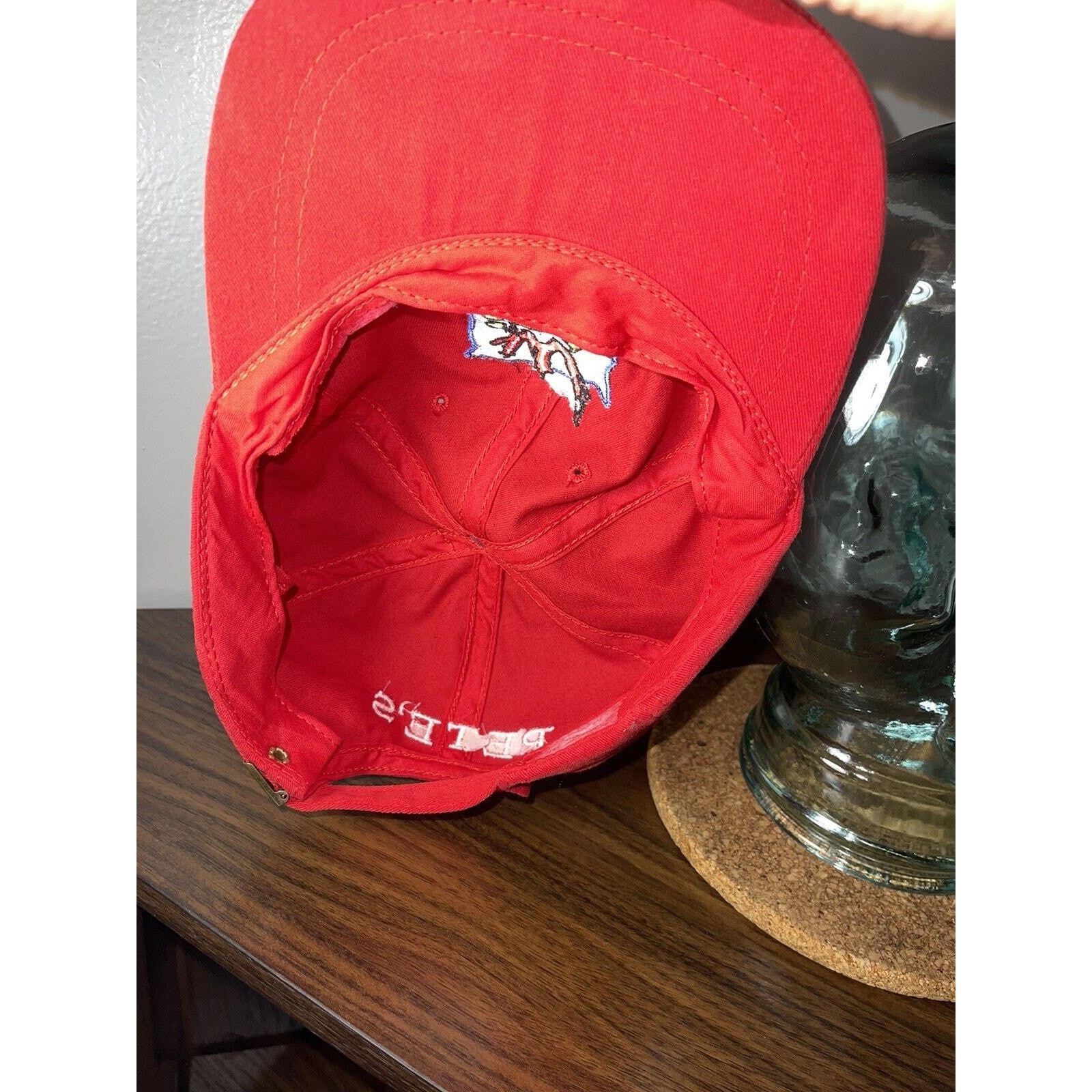 Vintage Pete’s Wicked Ale Vtg Beer Hat Red Promo Adjustable EUC Size ONE SIZE - 6 Thumbnail