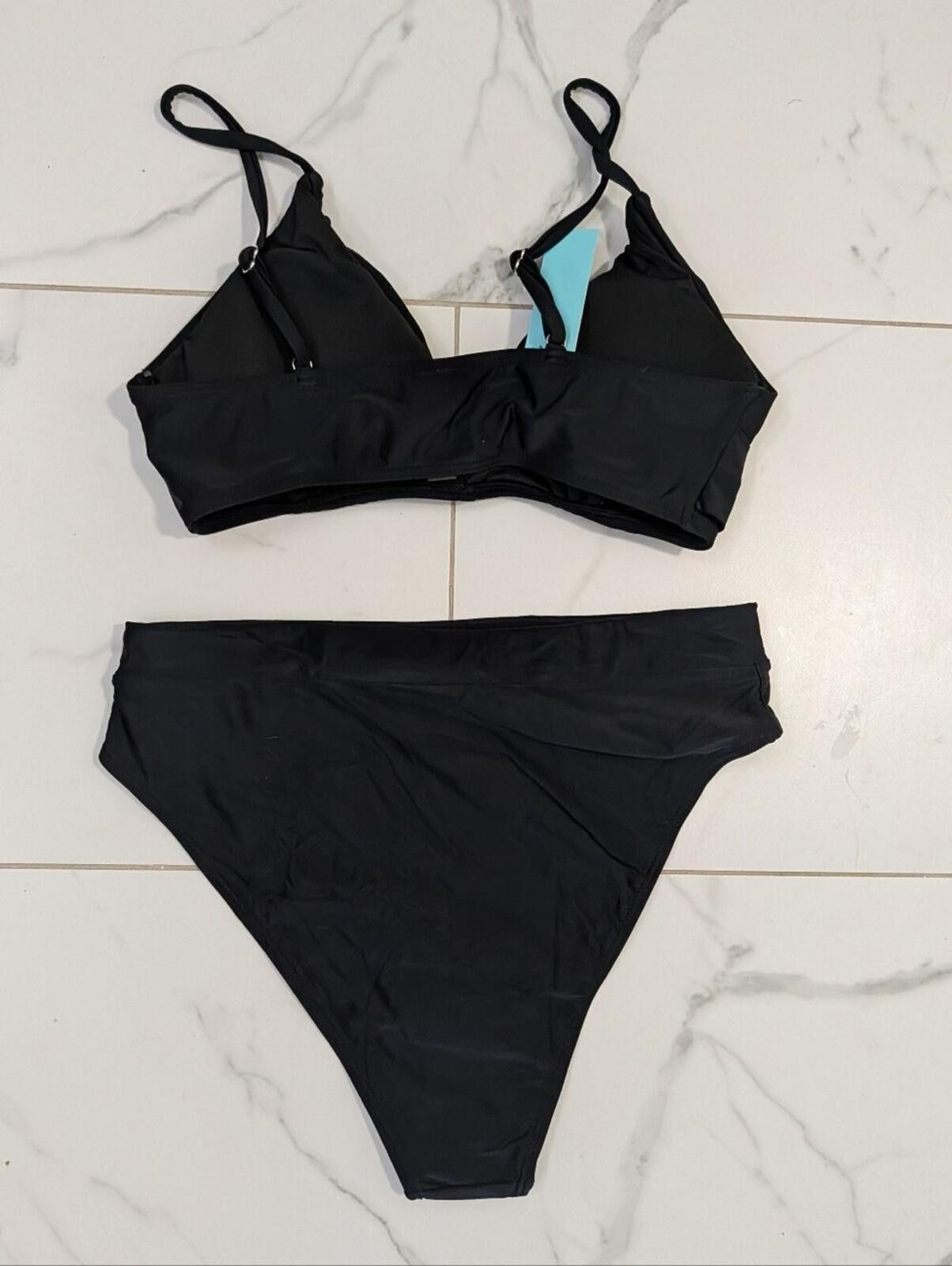 Other Black Women's Bikini Set - Classic High-Waist Swim Size ONE SIZE - 2 Thumbnail