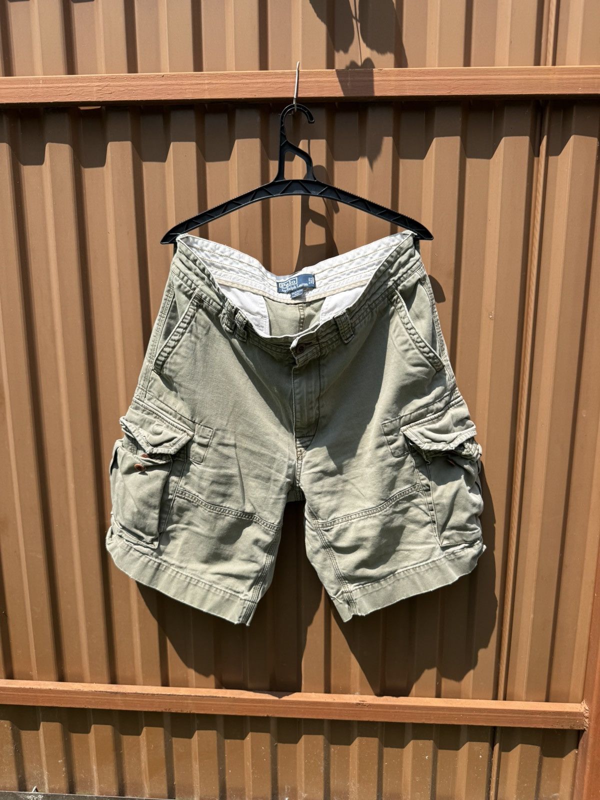 Vintage Vintage Polo Ralph Lauren Cargo Y2k Shorts Size US 33 - 1 Thumbnail
