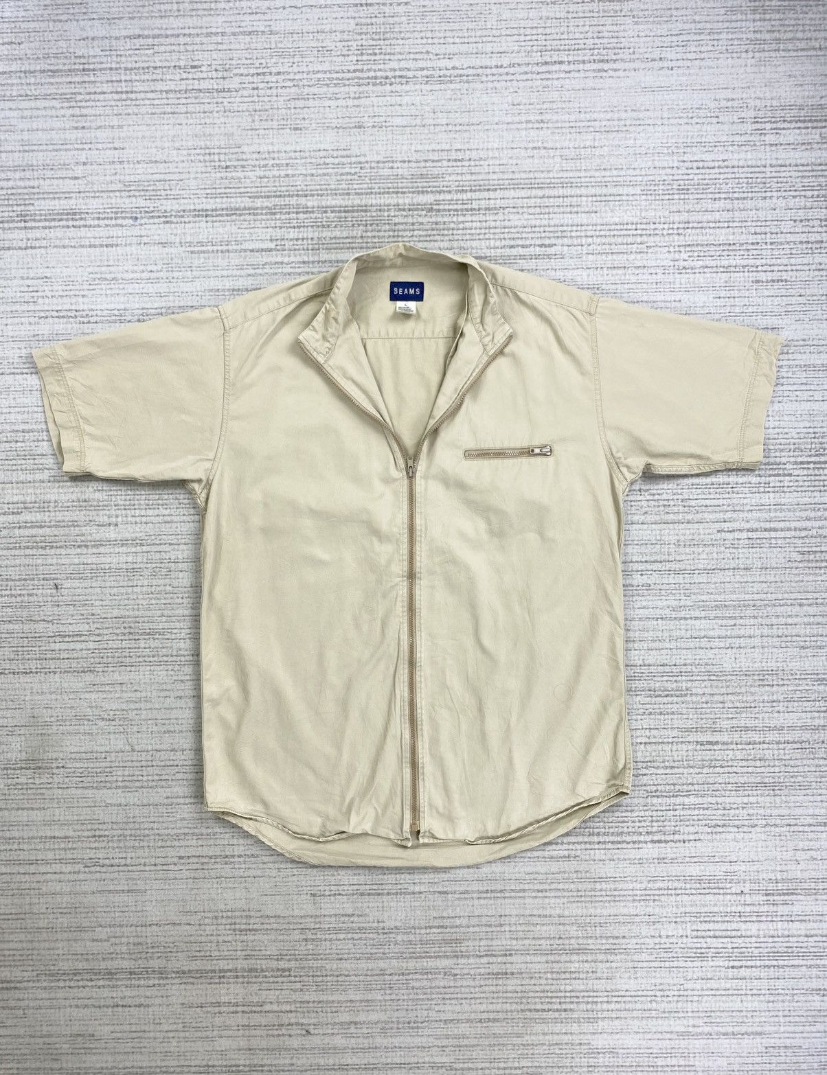 Beams Plus × Japanese Brand × Vintage Vintage Beams Japan Zipper Short Sleeve Shirt Size US M / EU 48-50 / 2 - 5 Thumbnail