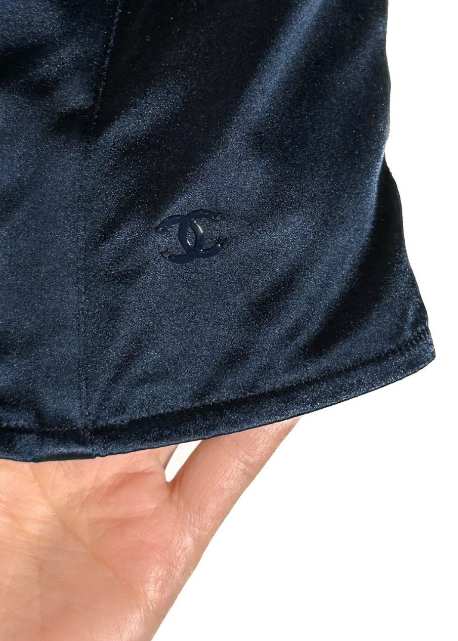Chanel Chanel C08 Navy Blue Silk Satin Corset Top Size XS / US 0-2 / IT 36-38 - 3 Thumbnail