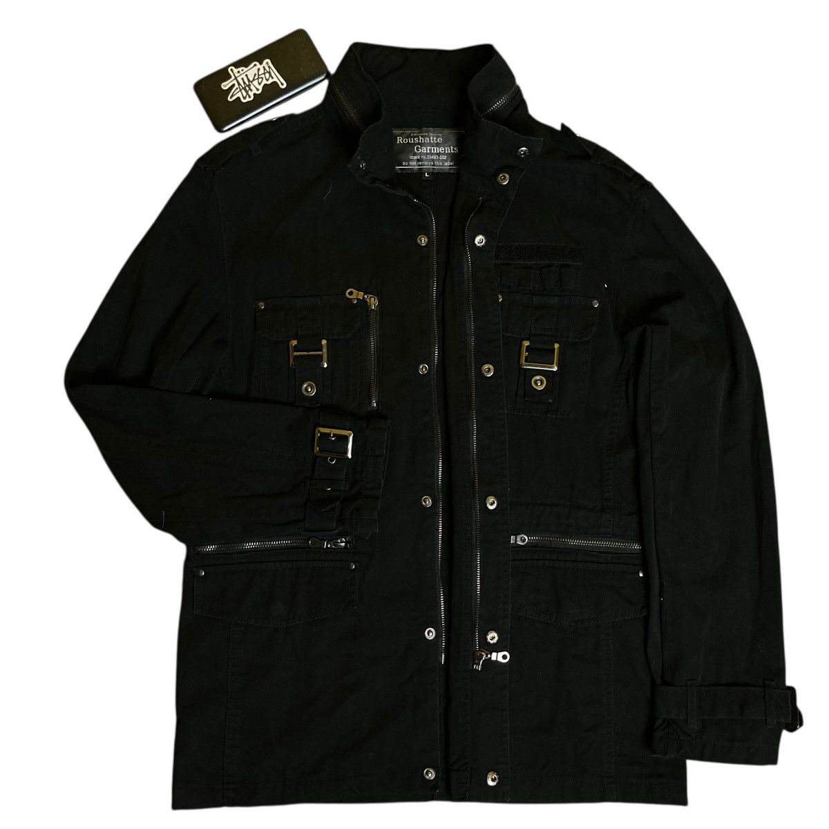 If Six Was Nine 🇯🇵 ROUSHATTE BONDAGE PUNK GOTHIC BUTTON UP FULL ZIP JACKET Size US L / EU 52-54 / 3 - 4 Thumbnail