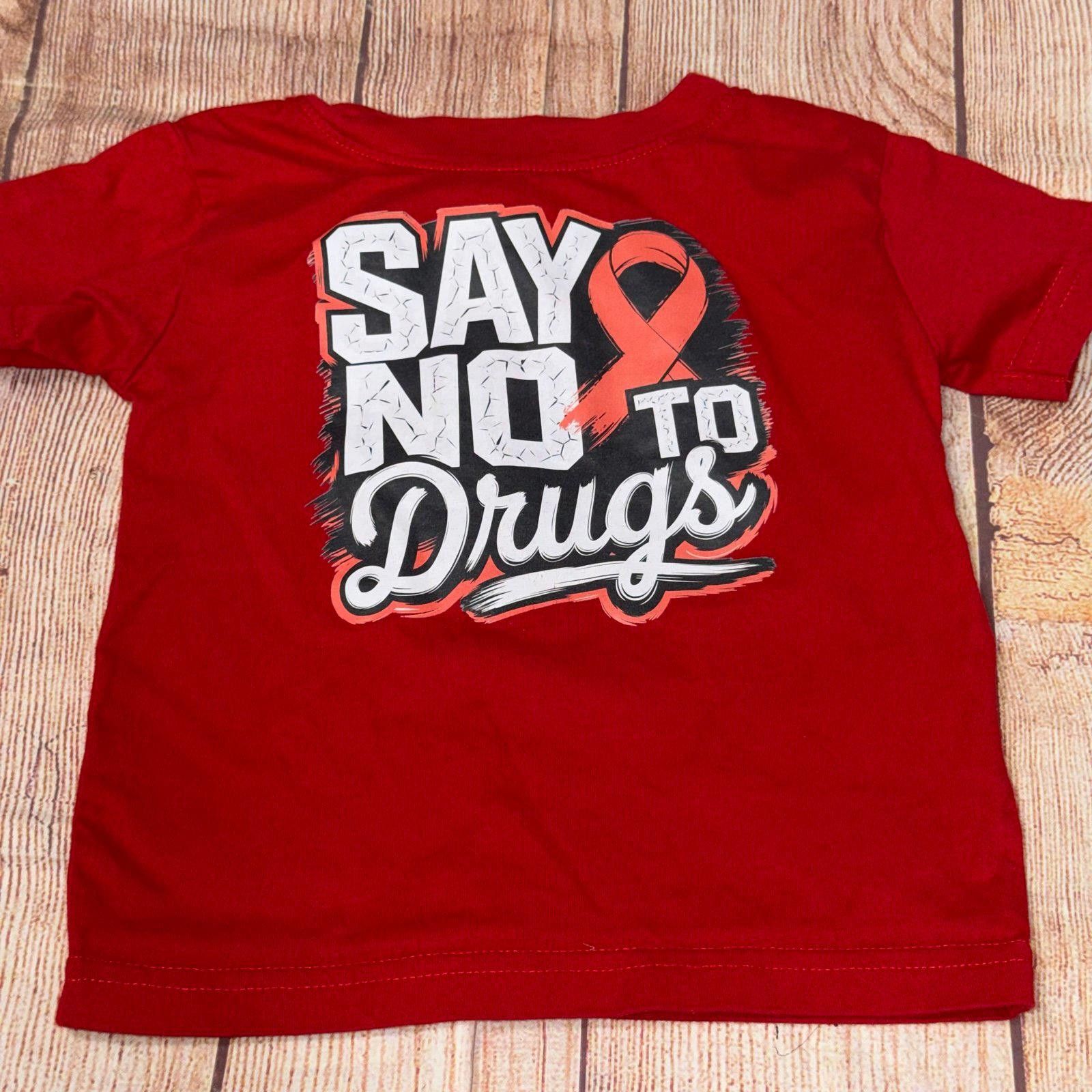 Other Rabbit Skins 'Say No to Drugs' Red T-Shirt 12 Months Size US XXS / EU 40 - 1 Thumbnail