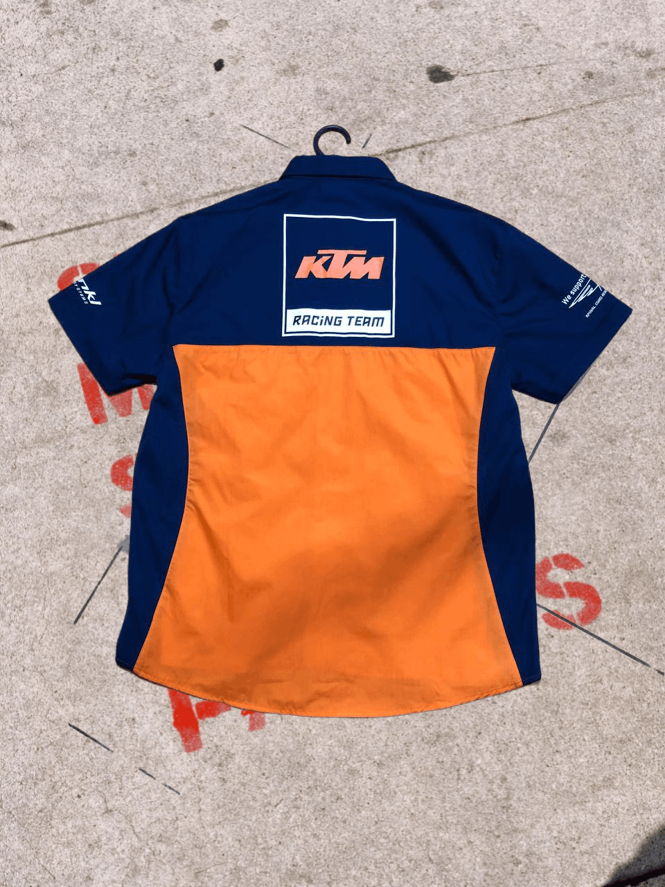 Vintage KTM Factory Racing Motorsport mens Orange Moto Button shirt Size US M / EU 48-50 / 2 - 1 Thumbnail