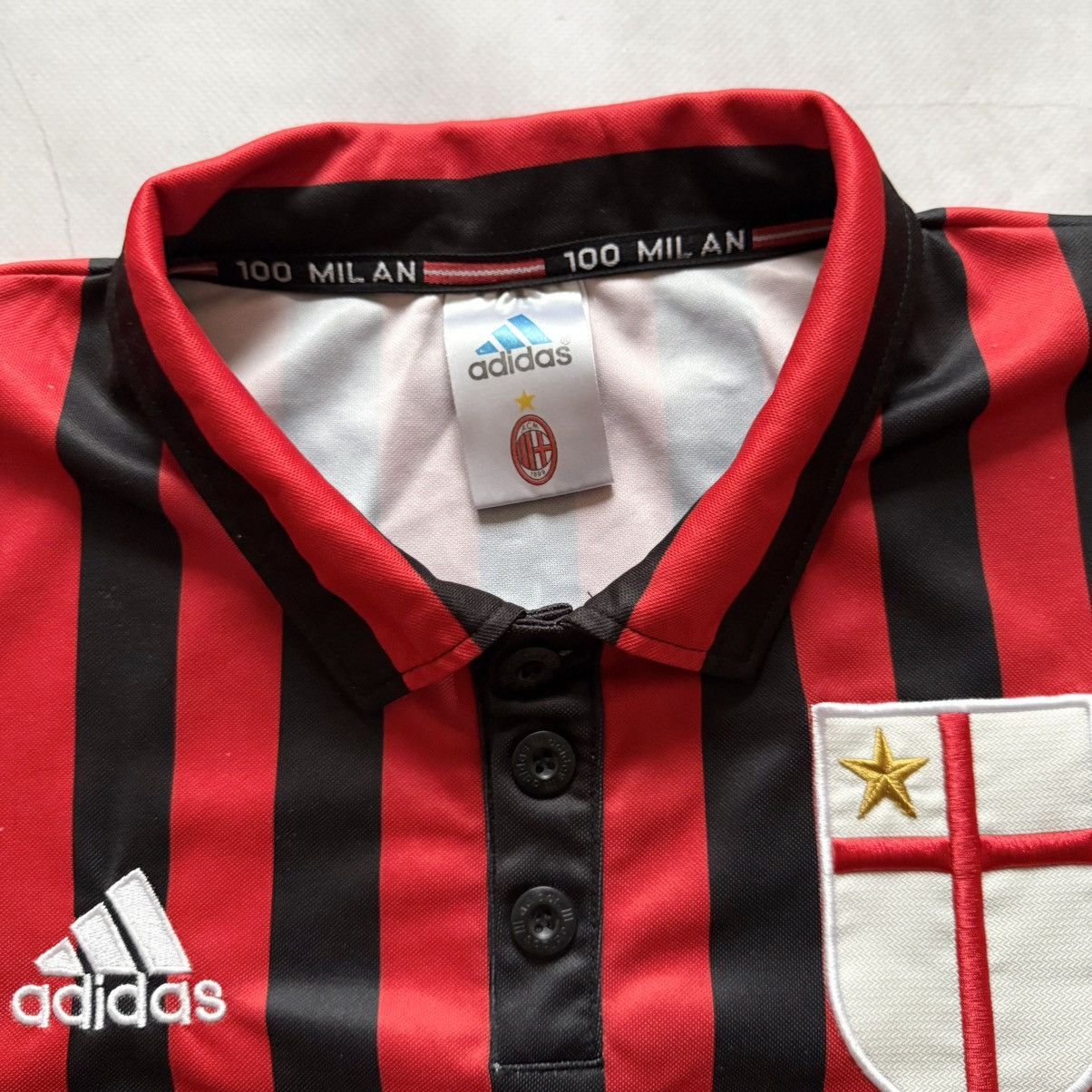 Vintage Retro Replica Adidas Milan 1999-00 Red Home Shirt Jersey Tee Size US XL / EU 56 / 4 - 7 Thumbnail
