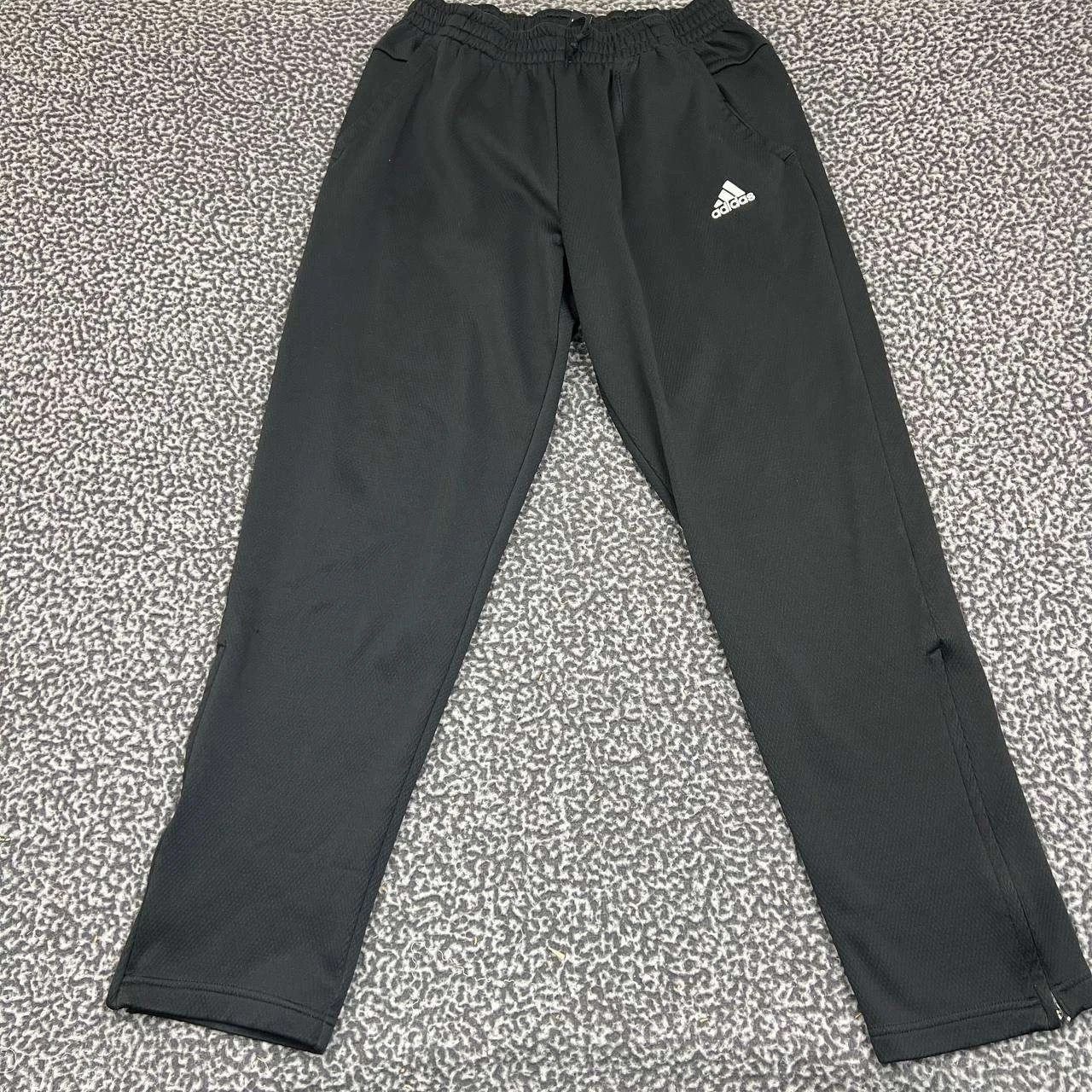 Adidas Adidas Sweatpants Men M Black Plain Drawstring Adult 28x30 Size US 28 / EU 44 - 1 Thumbnail
