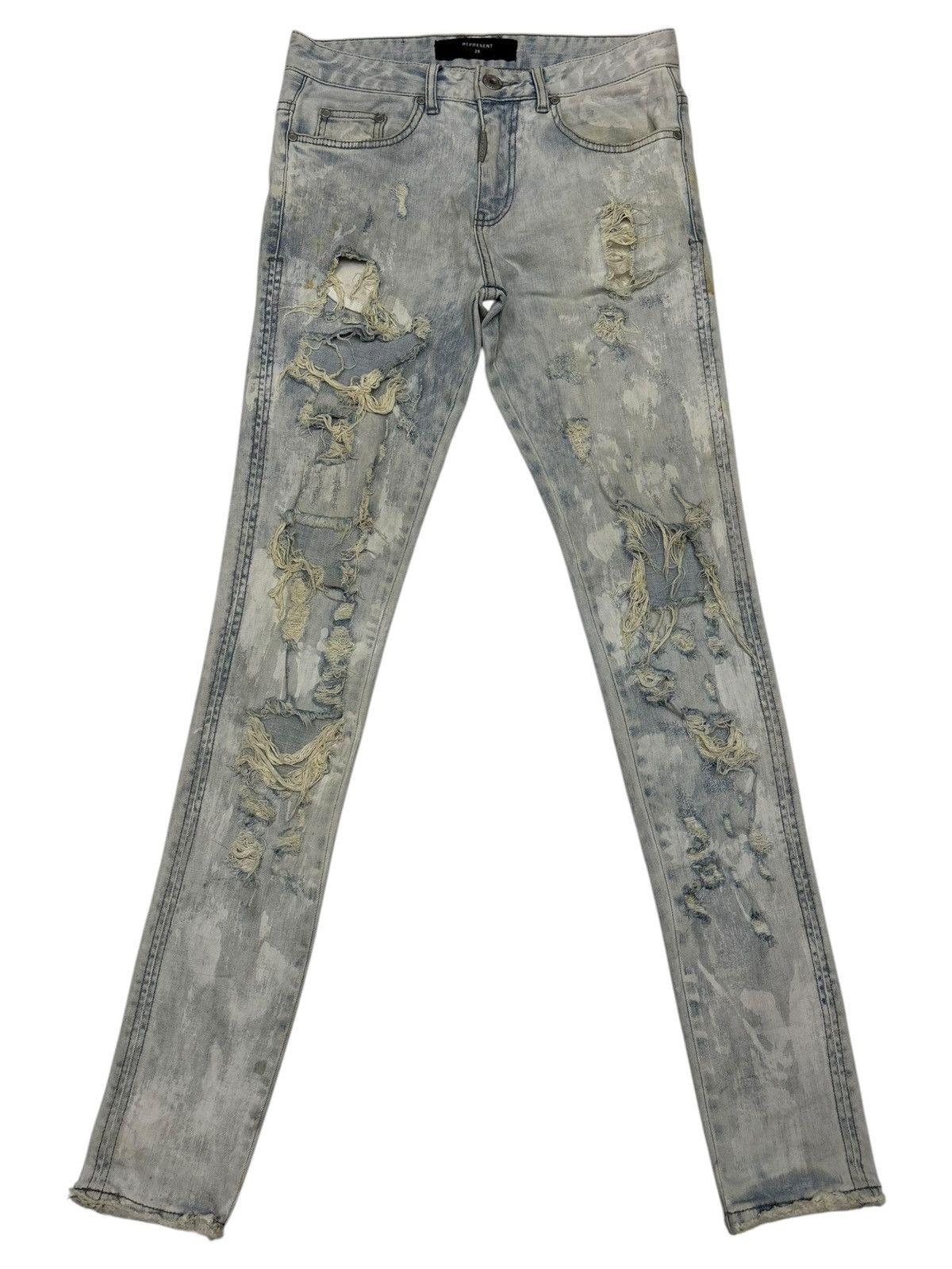 Represent Clo. REPRESENT DESTROYER DENIM RIRI ZIP SKINNY JEANS Size US 28 / EU 44 - 7 Thumbnail