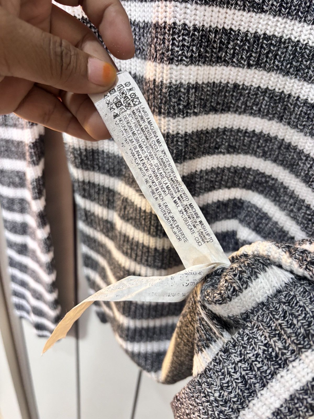 Zara Zara Man Striped Ribbed-Knit Crew-Neck Sweater - Grey Size US M / EU 48-50 / 2 - 5 Thumbnail