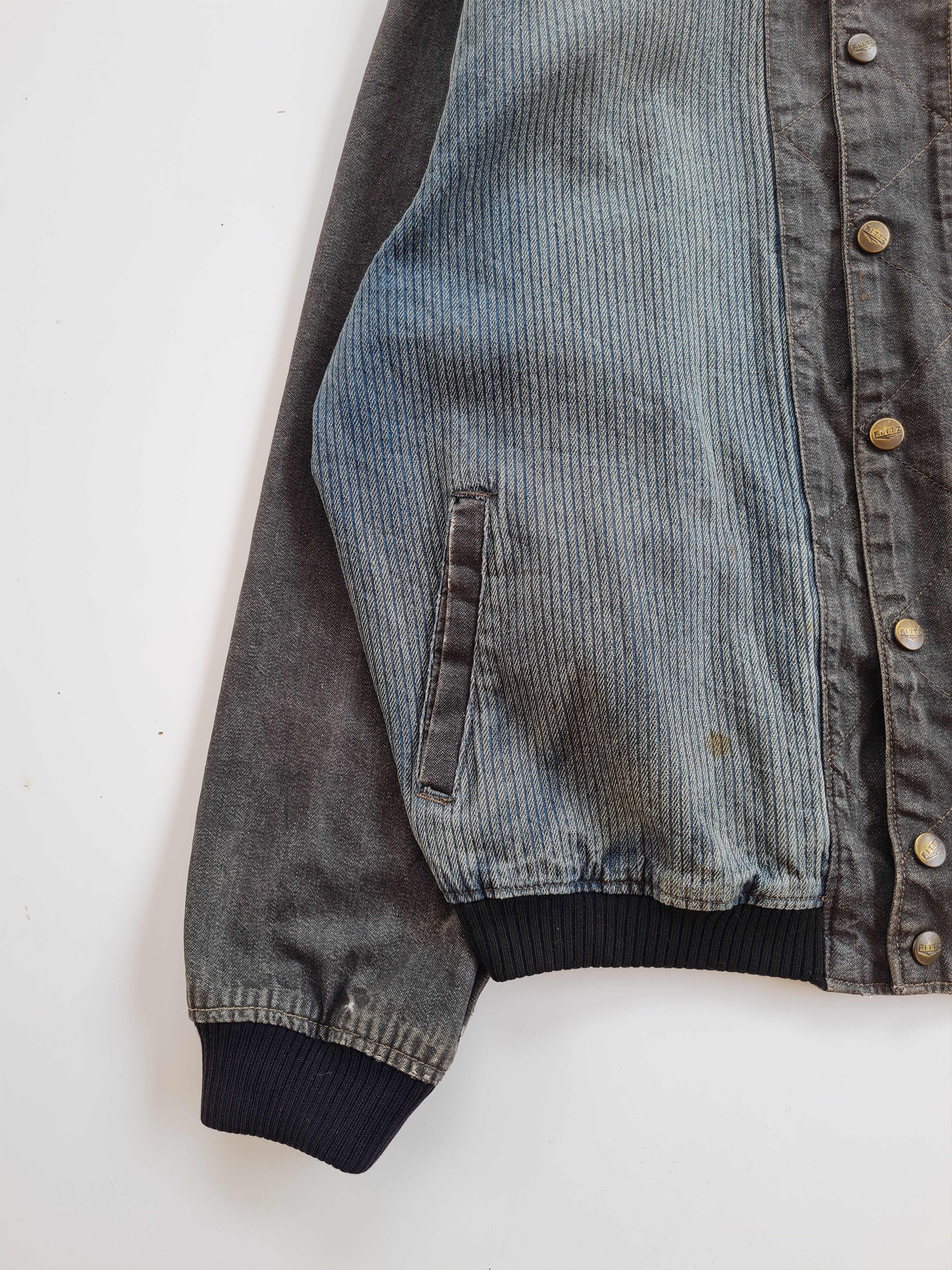 Japanese Brand × Vintage ✅️Vintage Denim Jacket Fittz Size US L / EU 52-54 / 3 - 3 Thumbnail