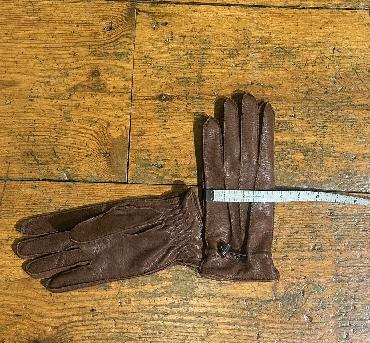 Prada Prada Brown Lined Leather Gloves - Size 8 Size ONE SIZE - 6 Thumbnail