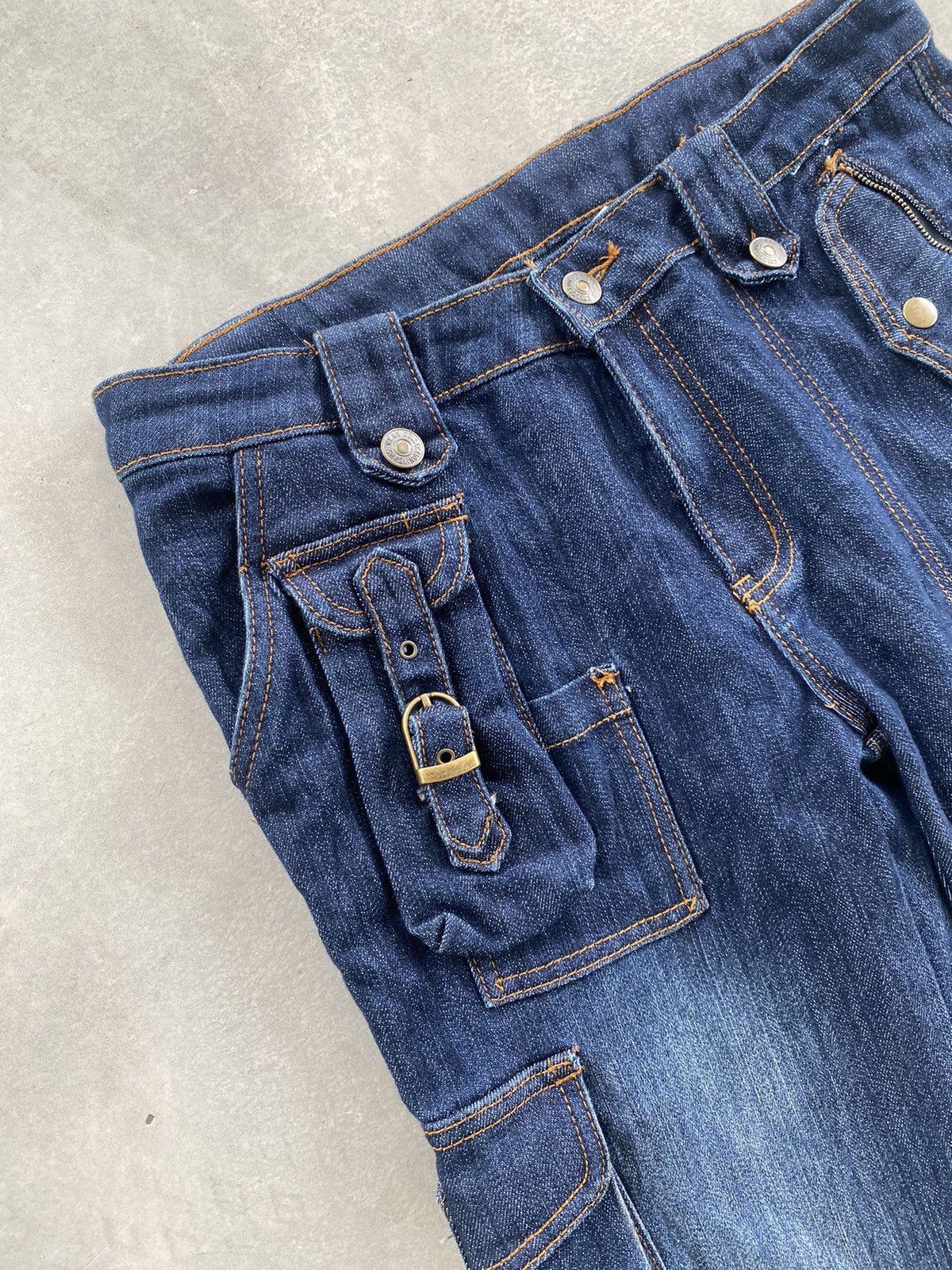 Japanese Brand × Vintage UNBRANDED CARGO JEANS FLARED BOTTOM Size US 31 - 3 Thumbnail