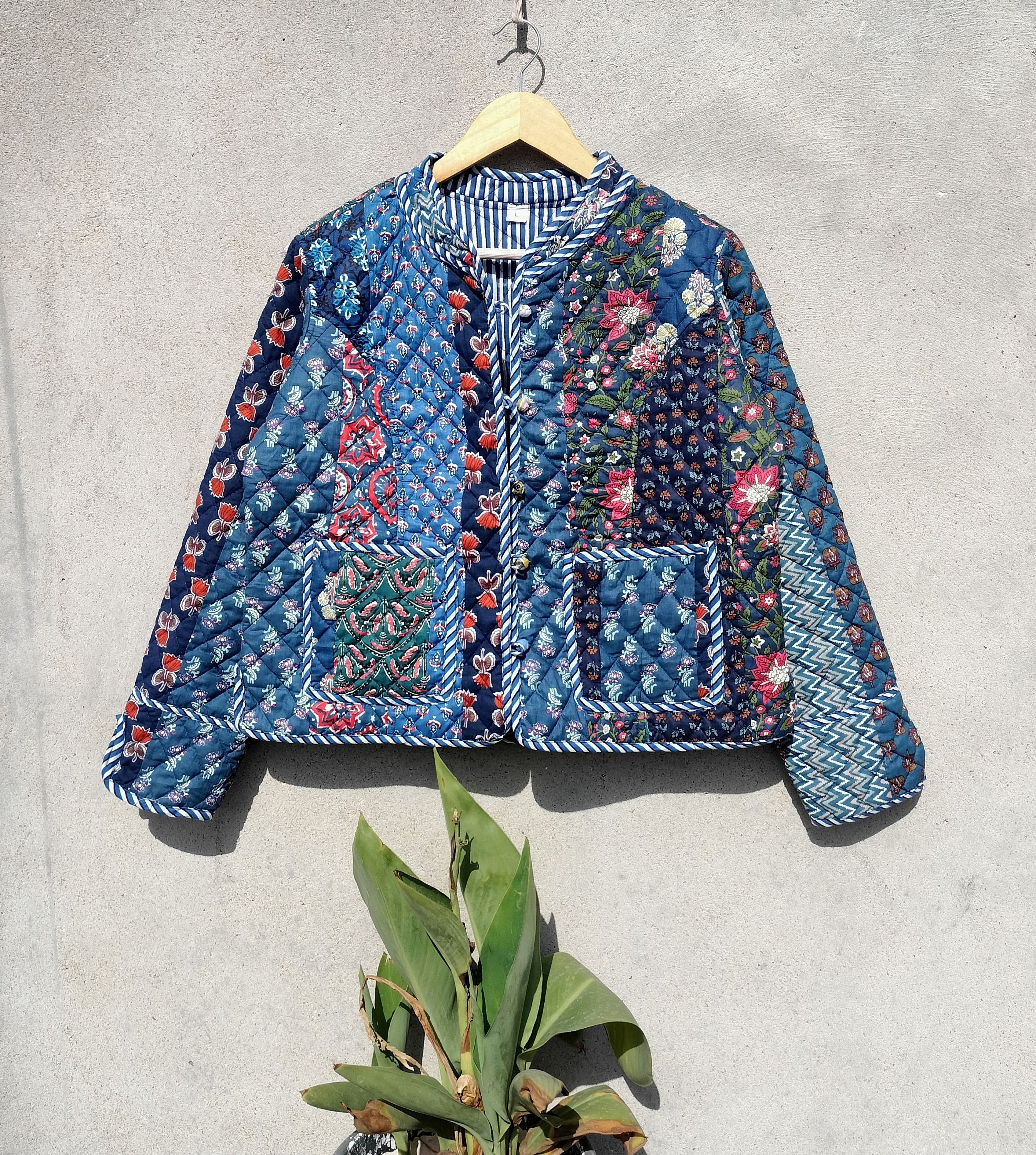 Vintage Patchwork Vintage Quilted Jacket Coats Short Jackets Size S / US 4 / IT 40 - 8 Thumbnail