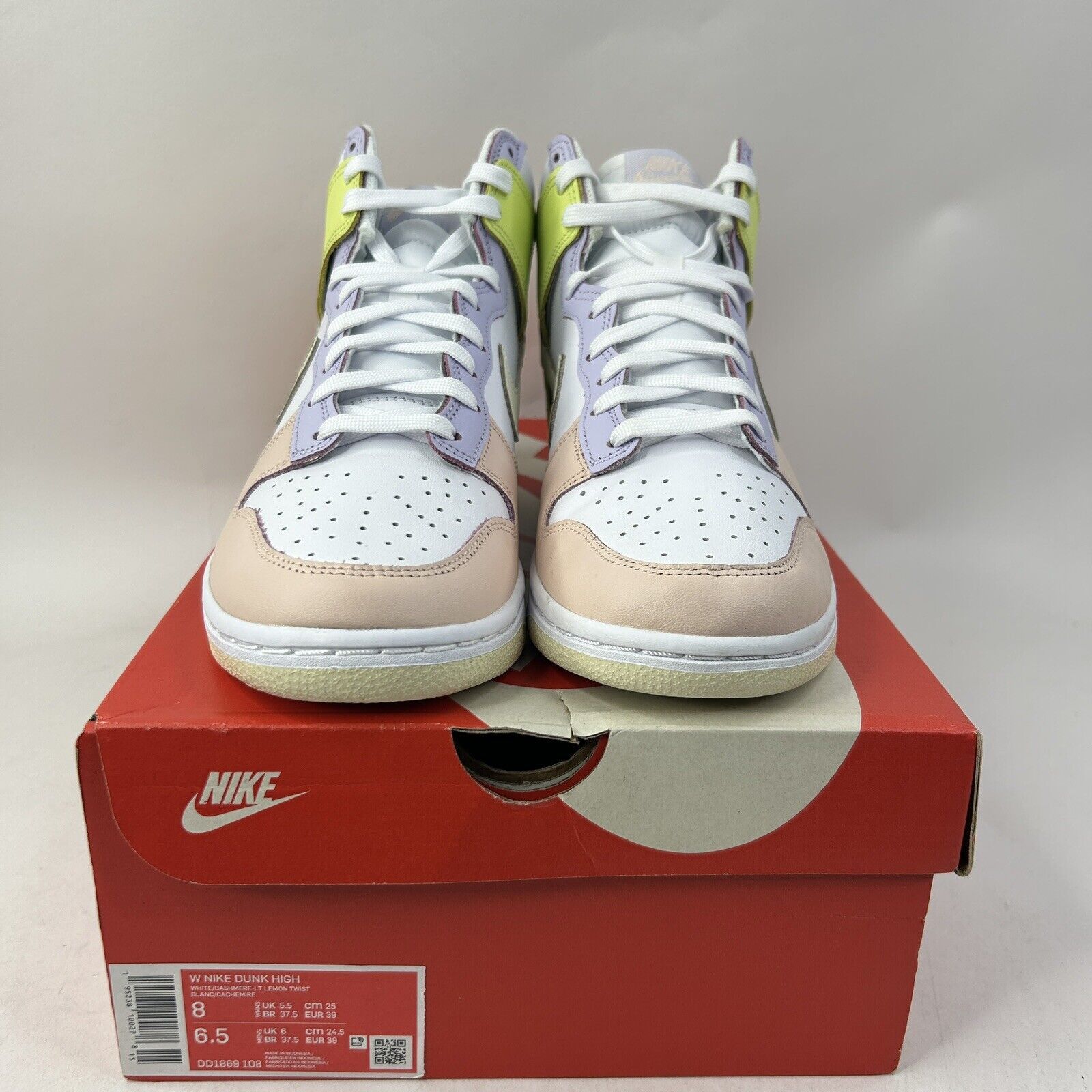 Nike Nike Dunk High WMNS “Cashmere/Lemon Twist” 2024 Size US 8 / IT 38 - 2 Thumbnail